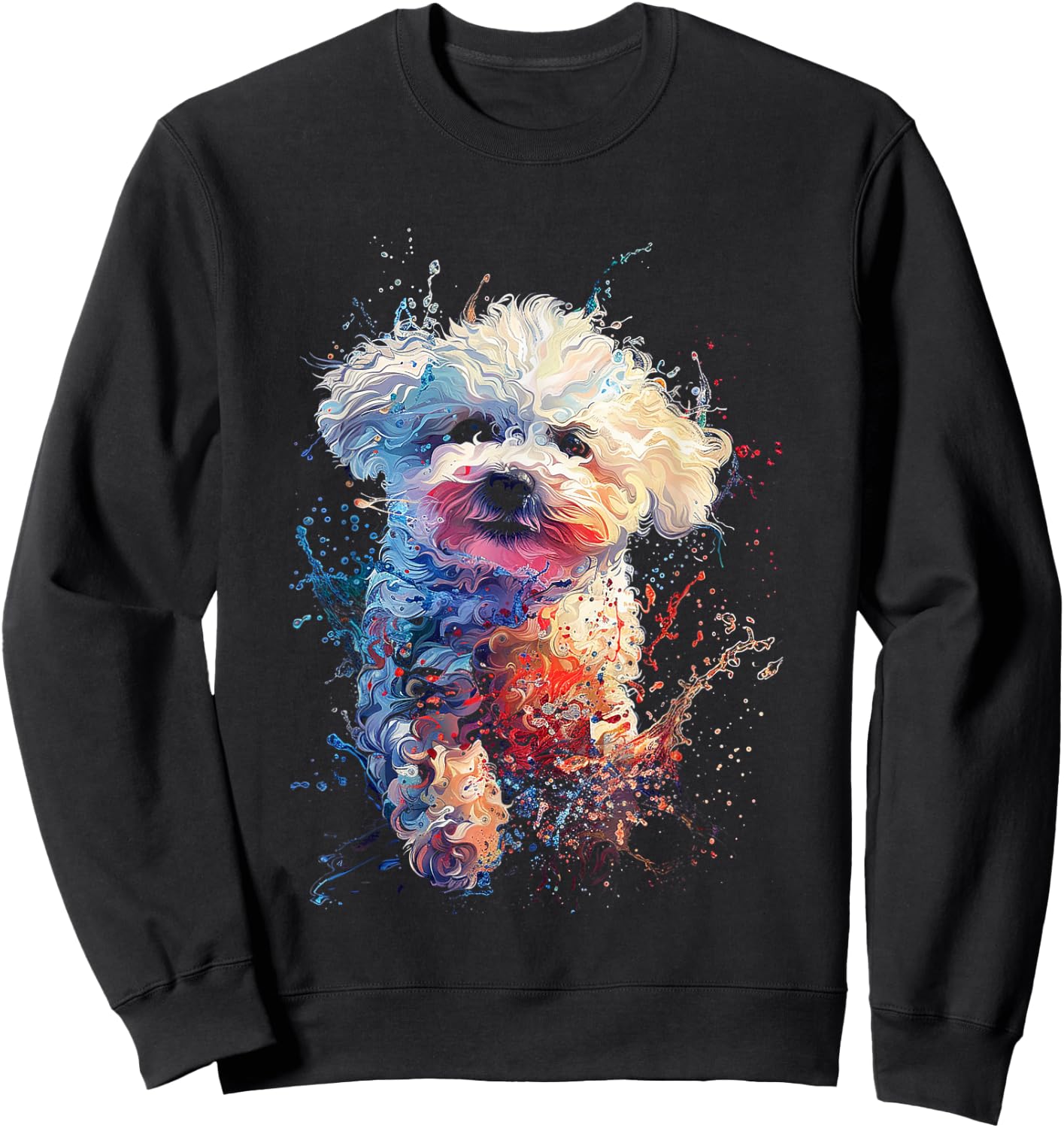 Bichon Frise Splash Sweatshirt - Sweatshirt | Black