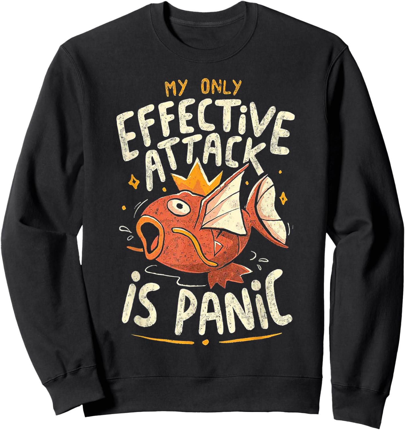 Fish My Only Effective Attack Is Panic Sweatshirt - Sweatshirt | Black