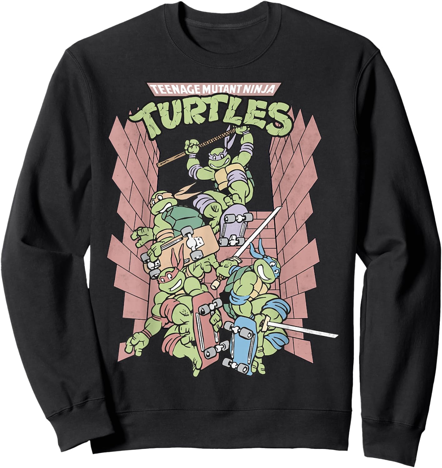 Teenage Mutant Ninja Turtles Retro Skate Sweatshirt - Sweatshirt | Black