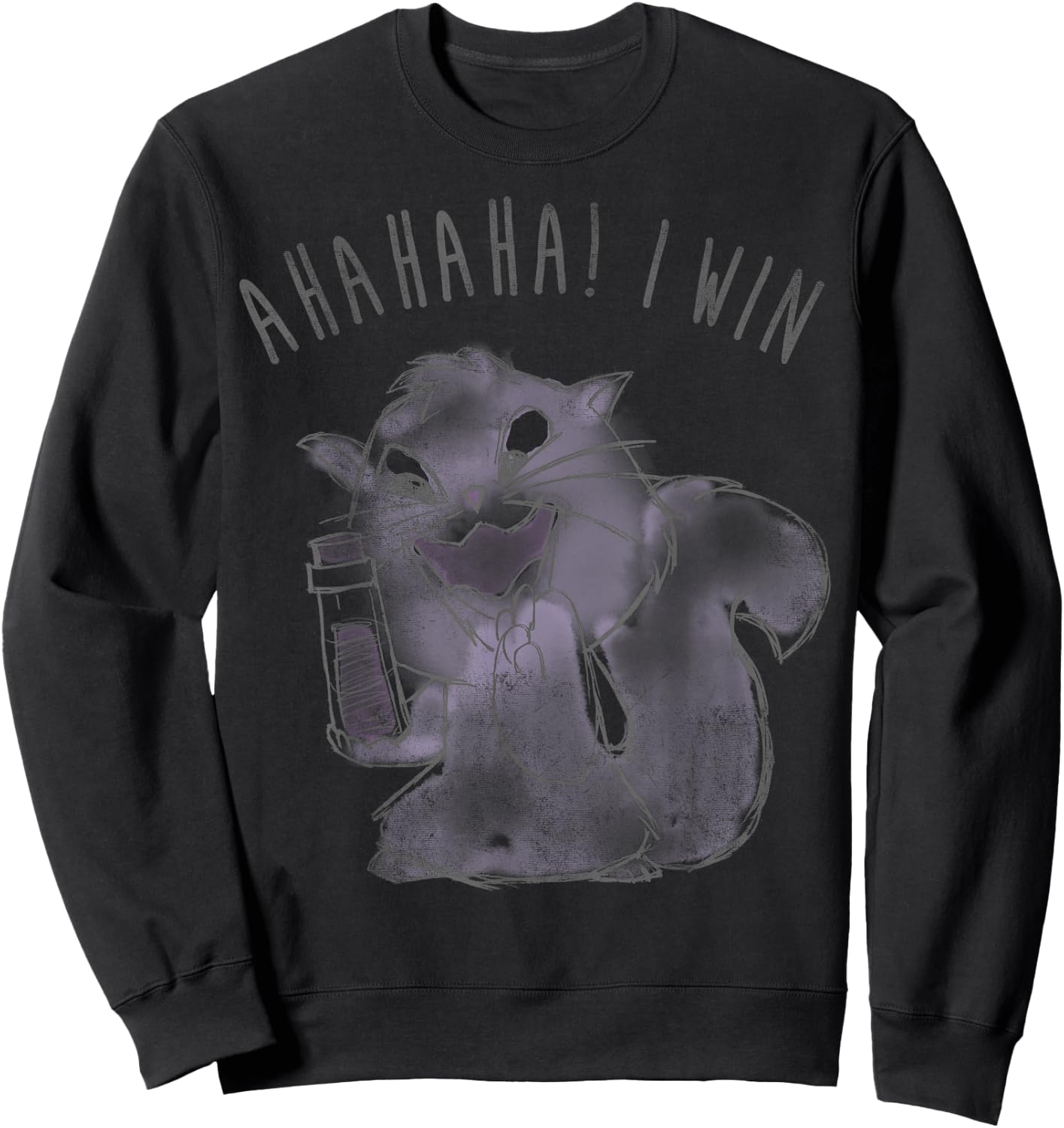 Disney Emperor's New Groove Yzma Cat Ahaha I Win Sweatshirt - Sweatshirt | Black