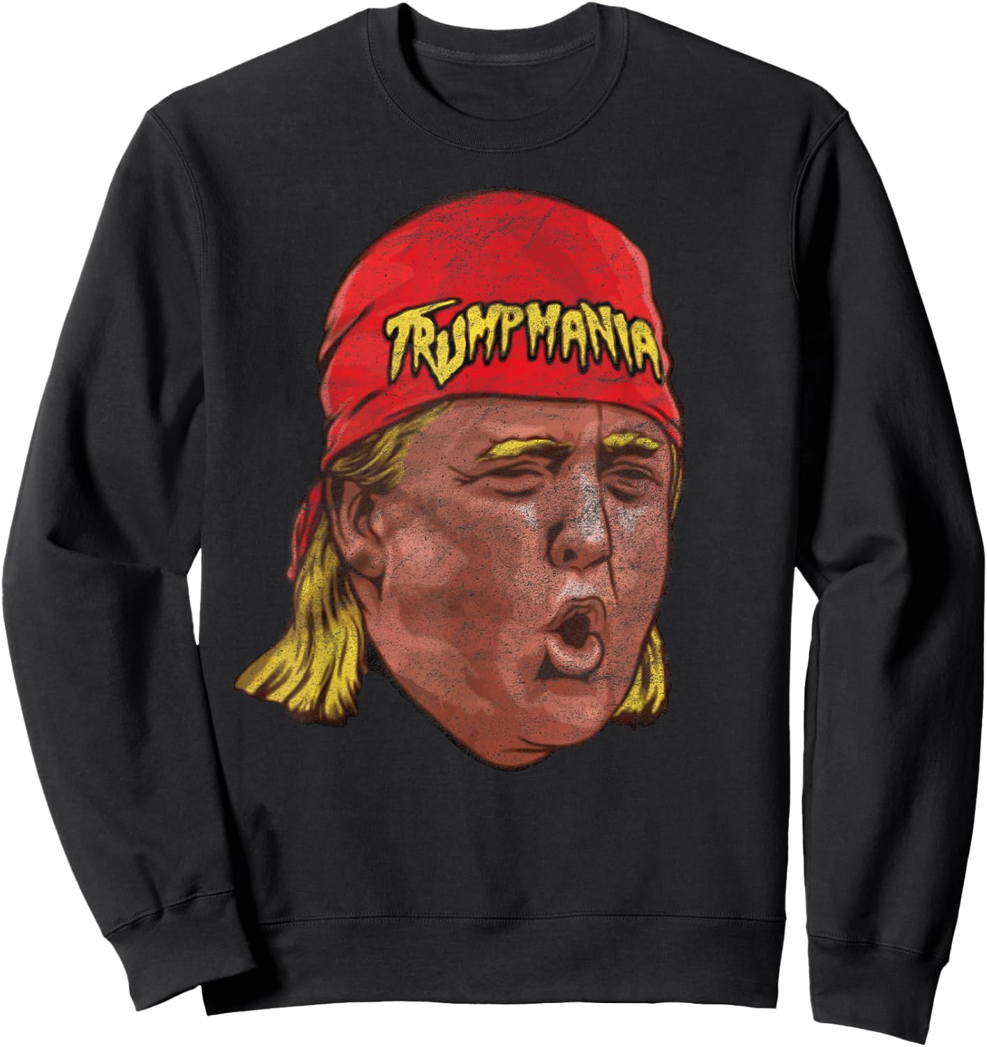 Trumpmania Old School Wrestling Trump Lover Gift Sweatshirt - Sweatshirt | Black