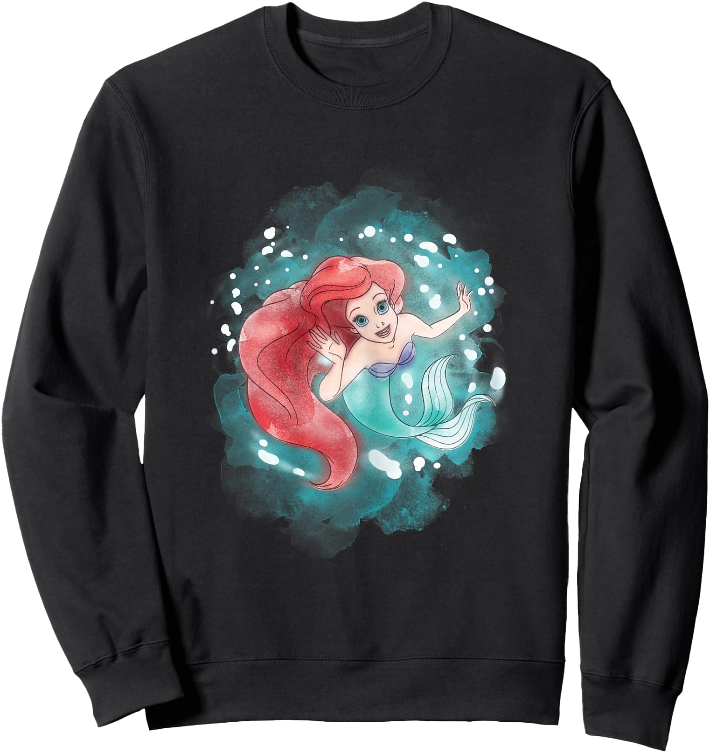 Disney Little Mermaid Ariel Graphic Sweatshirt - Sweatshirt | Black