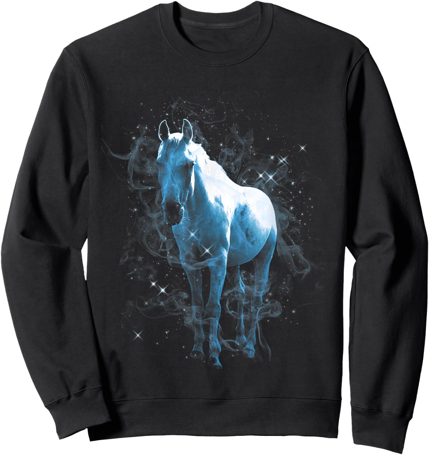 White Horse Shirt for Ladies - with Horses on Them Sweatshirt - Sweatshirt | Black