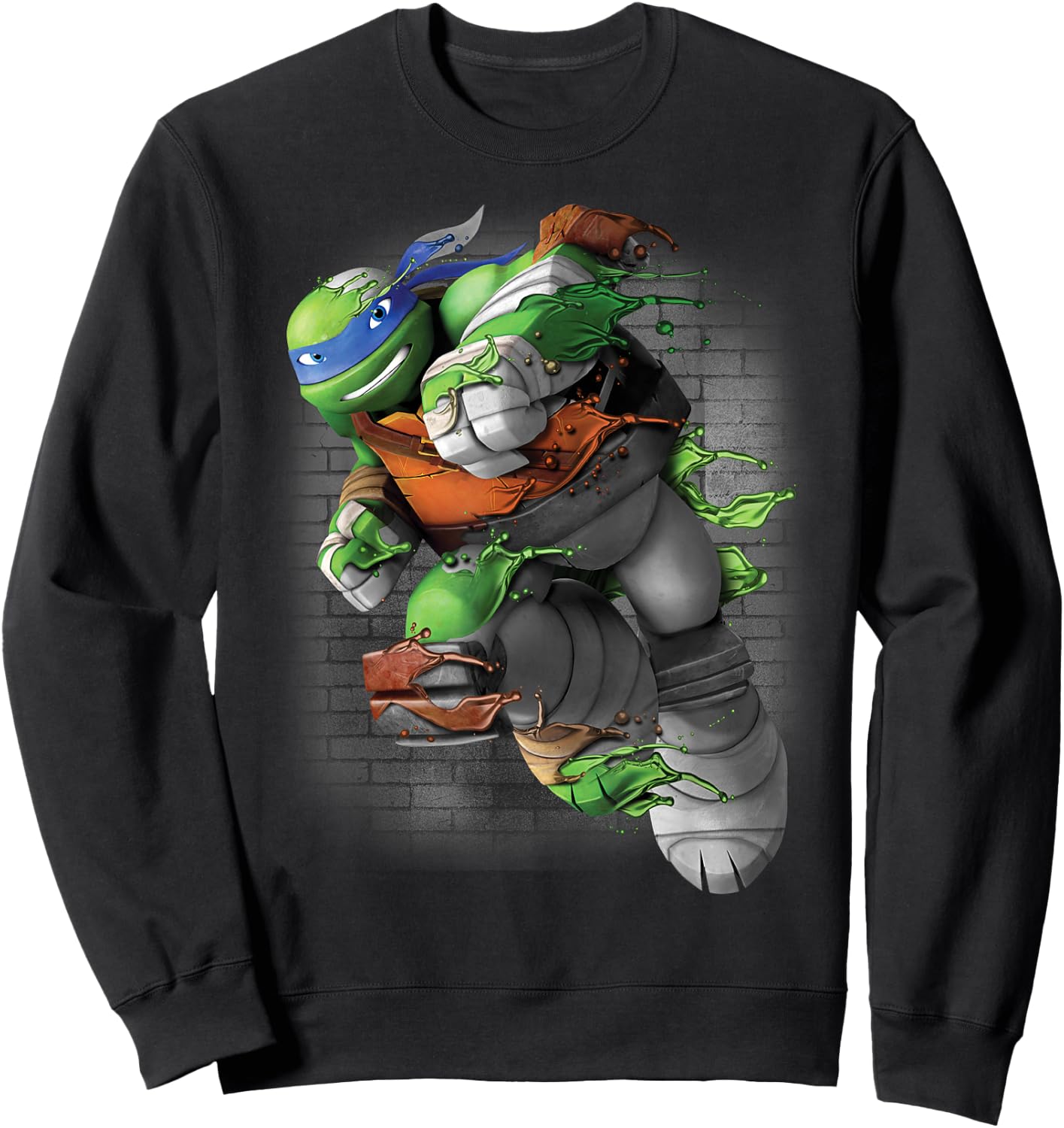 Teenage Mutant Ninja Turtles Leonardo Liquid Green Sweatshirt - Sweatshirt | Black