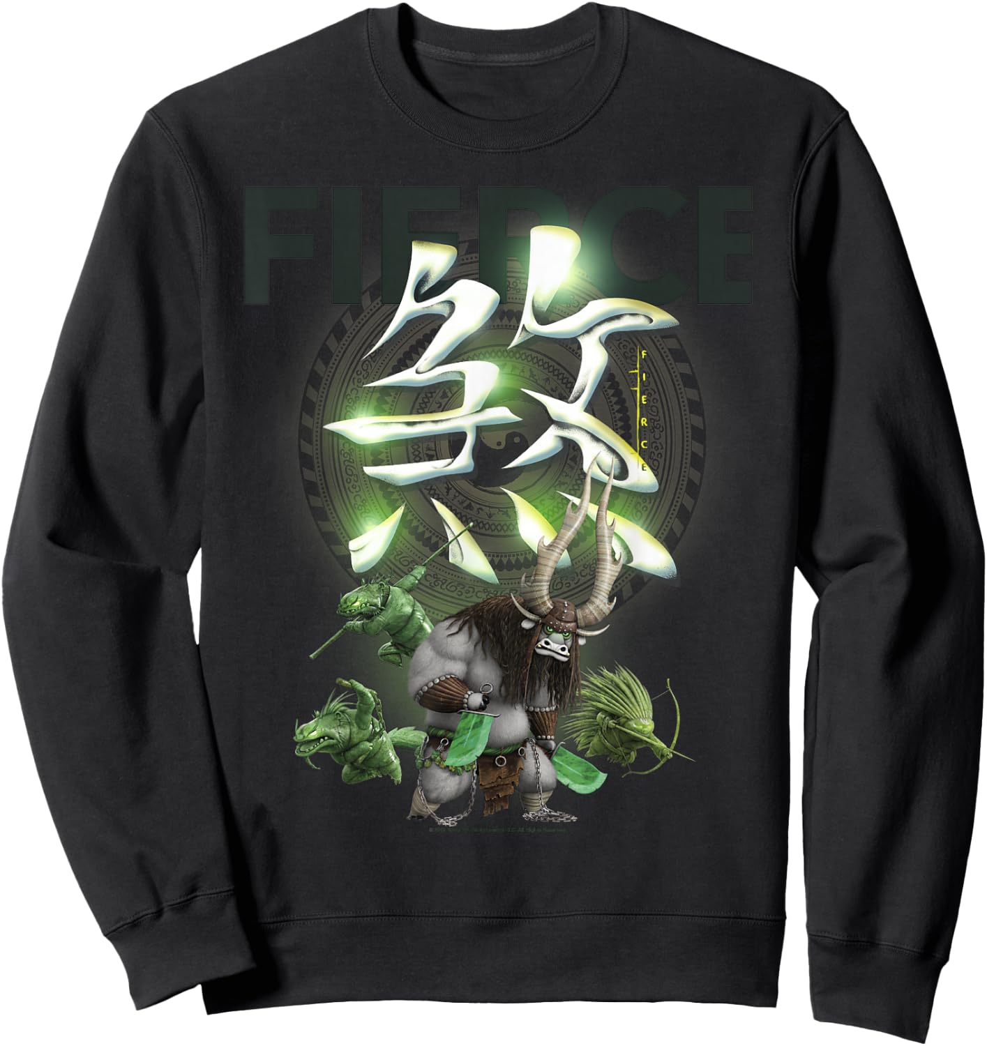 Kung Fu Panda 3 Kai Fierce Action Portrait Logo Sweatshirt - Sweatshirt | Black