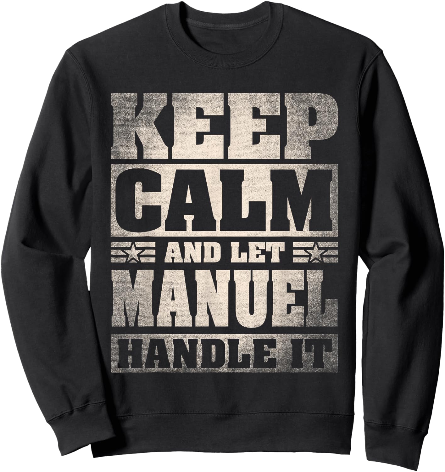 Manuel Name Shirt Personalized Manuel First Name Sweatshirt - Sweatshirt | Black