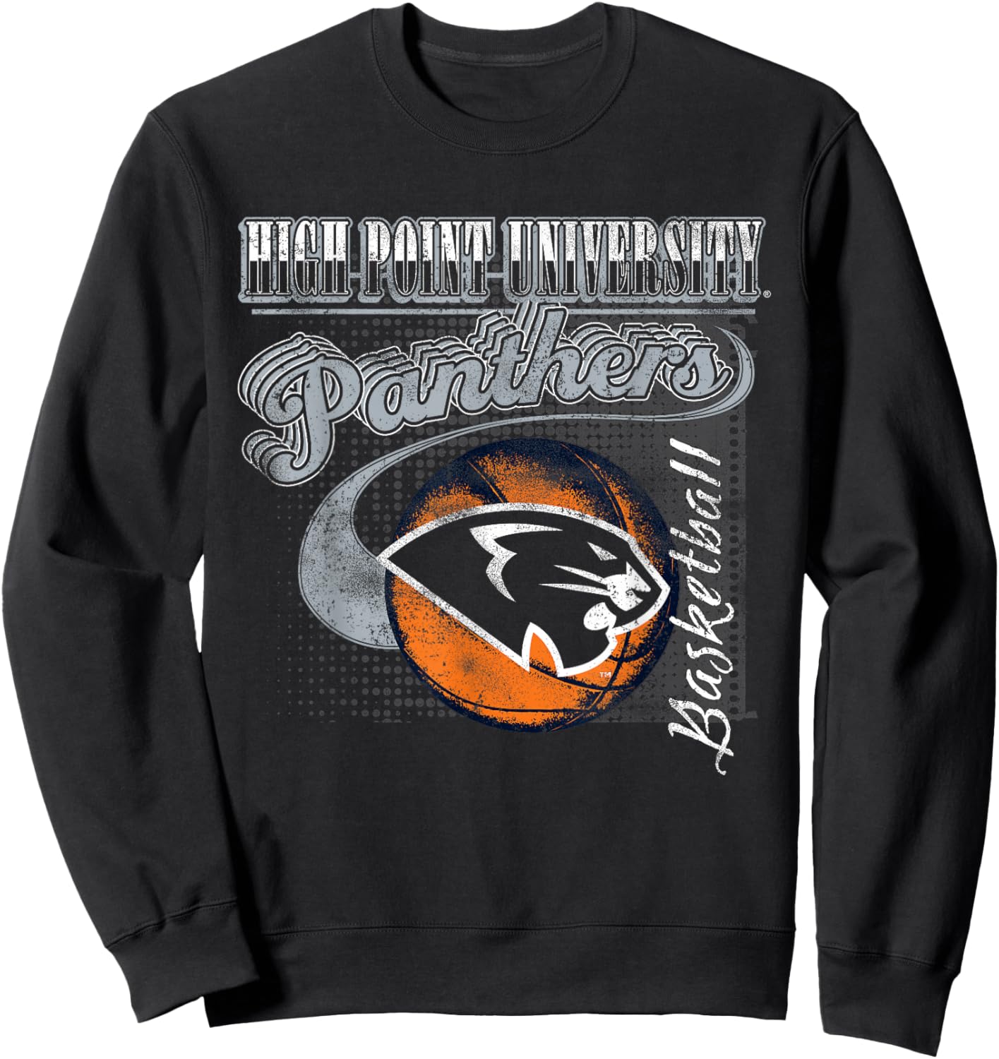 High Point Panthers Basketball Retro Purple Sweatshirt - Sweatshirt | Black