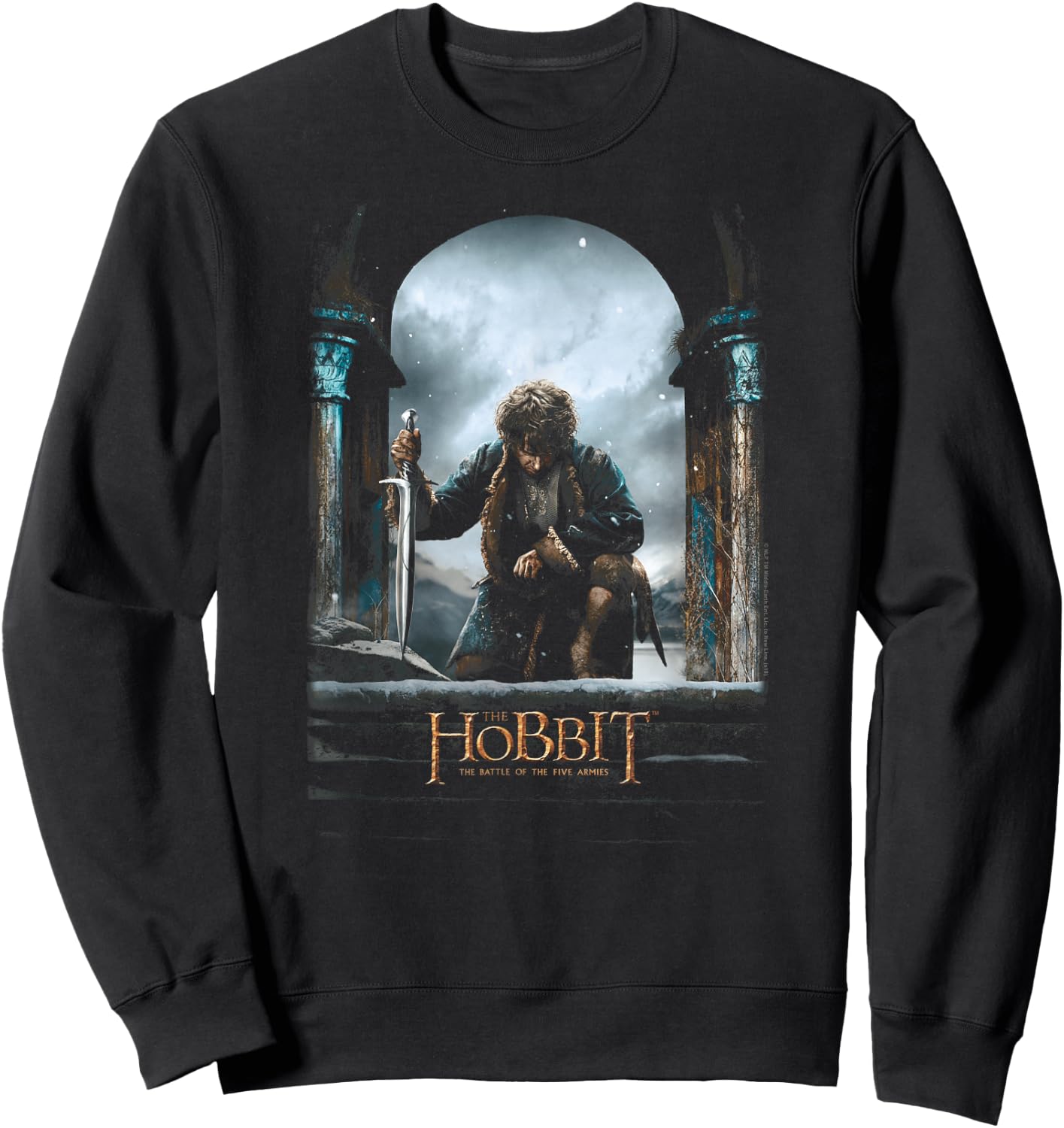 Hobbit Bilbo Kneel Poster T Shirt Sweatshirt - Sweatshirt | Black