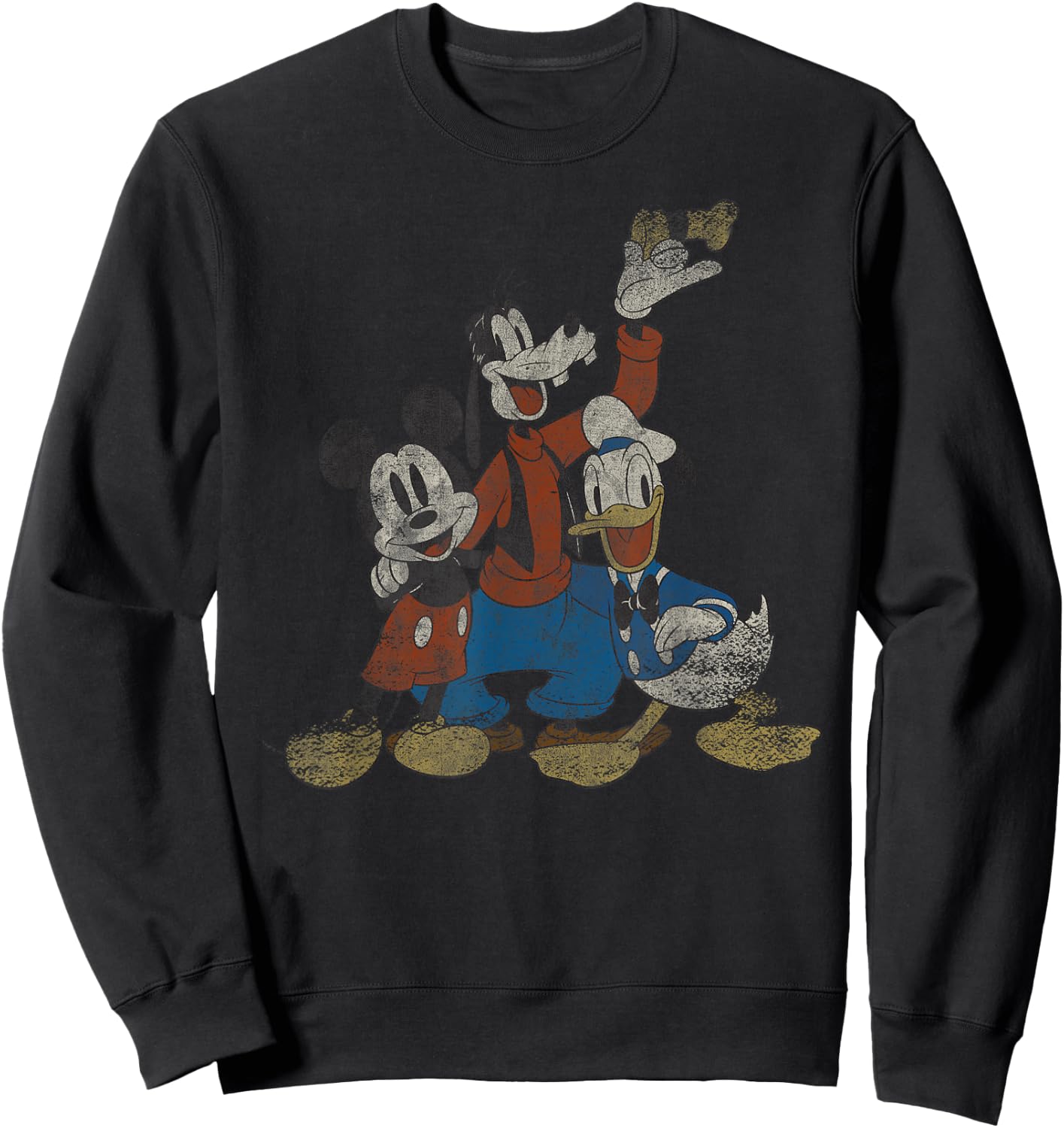 Disney Mickey Donald and Goofy Classic Sweatshirt - Sweatshirt | Black