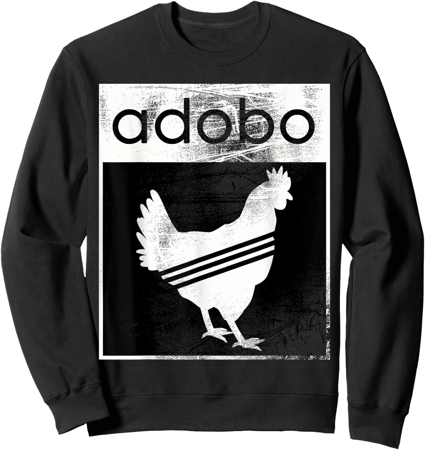 Chicken Adobo Shirt Funny Filipino Shirts Women Kids Sweatshirt - Sweatshirt | Black