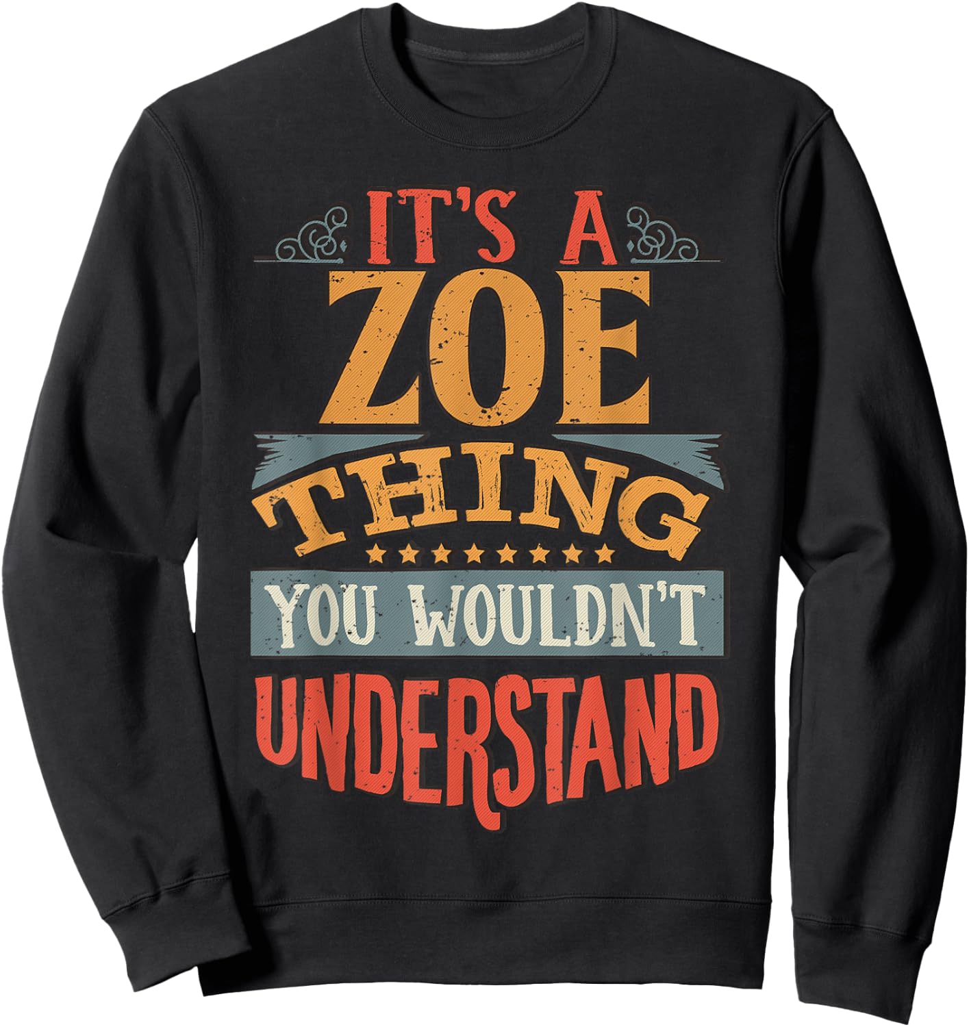 Zoe Name Sweatshirt - Sweatshirt | Black