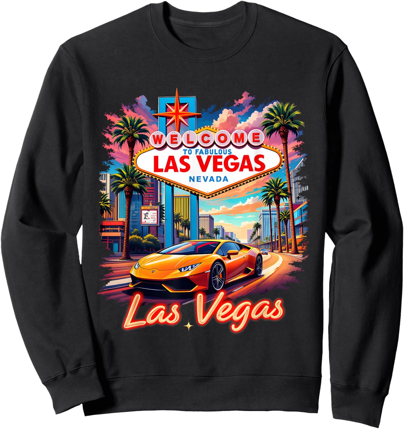 Nevada Las Vegas Souvenir Vacation Trip 2025 Sweatshirt - Sweatshirt | Black