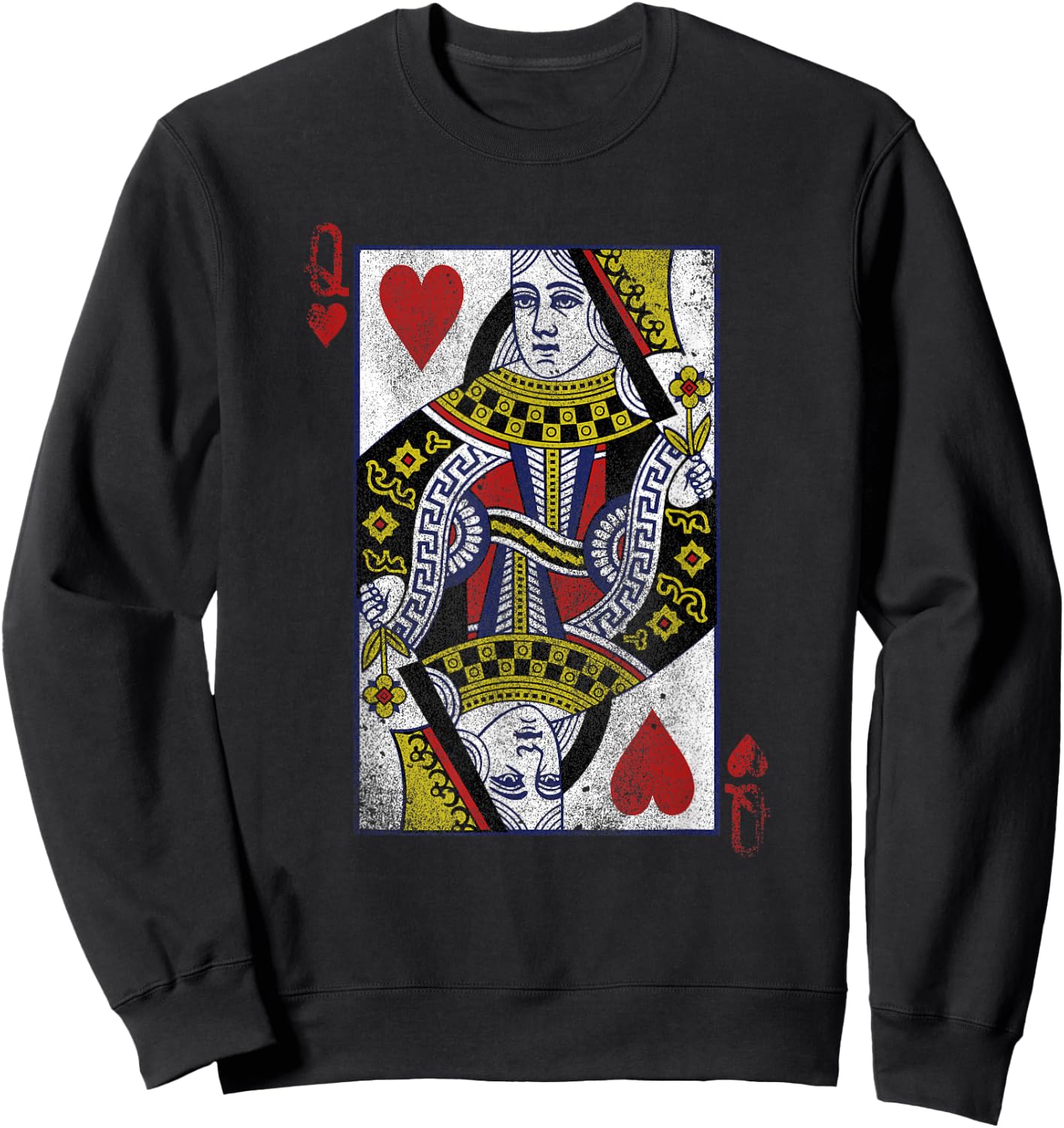 The Original Queen of Hearts (Vintage Design) Sweatshirt - Sweatshirt | Black