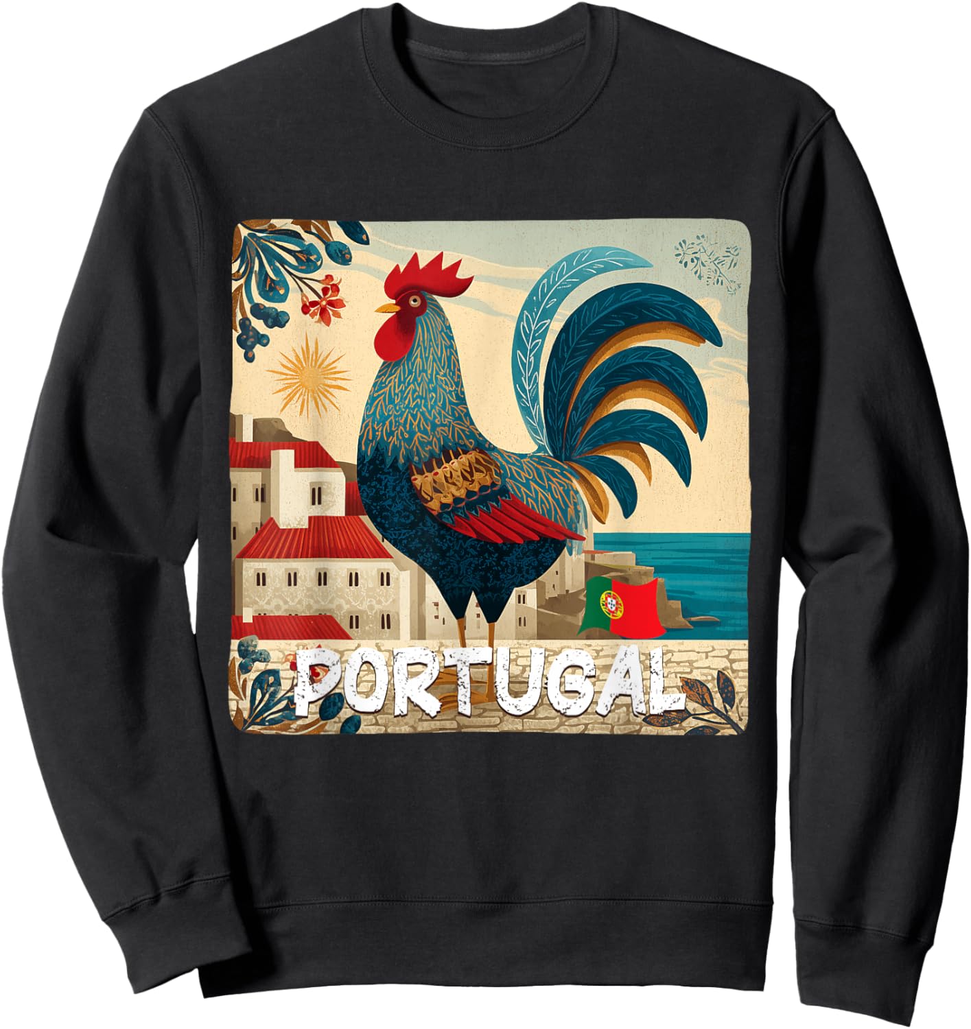 Amazing Portugal Rooster Costume for Boys and Girls Sweatshirt - Sweatshirt | Black