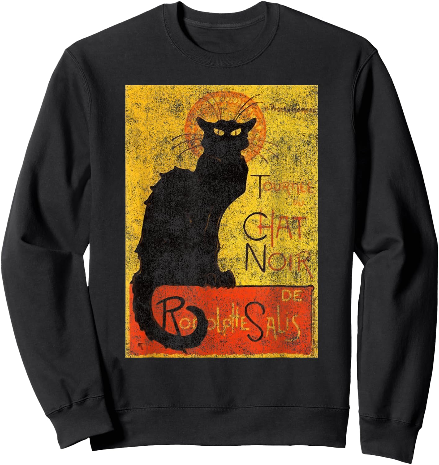 Vintage Tournee du Chat Noir Black Cat Halloween Women Kids Sweatshirt - Sweatshirt | Black