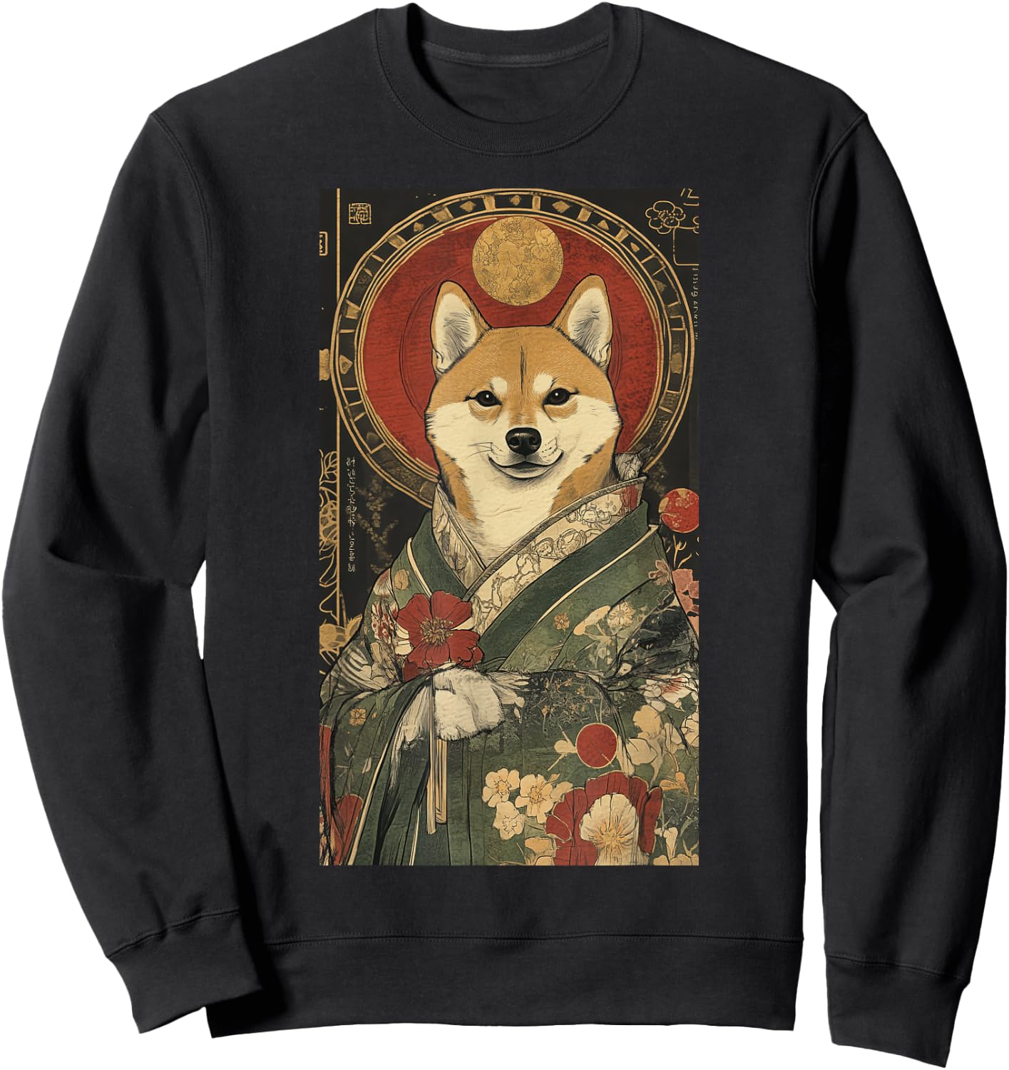 Shiba Inu Tarot Card Shiba Inu Japanese art Sweatshirt - Sweatshirt | Black