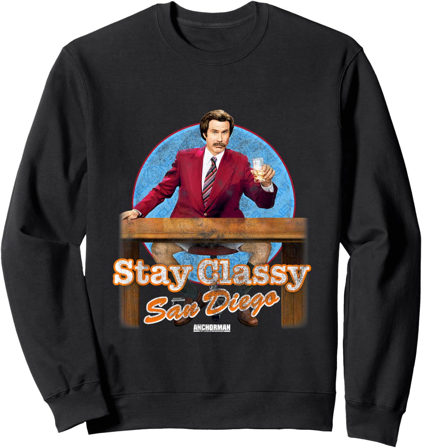 Anchorman Stay Classy San Diego Sweatshirt - Sweatshirt | Black