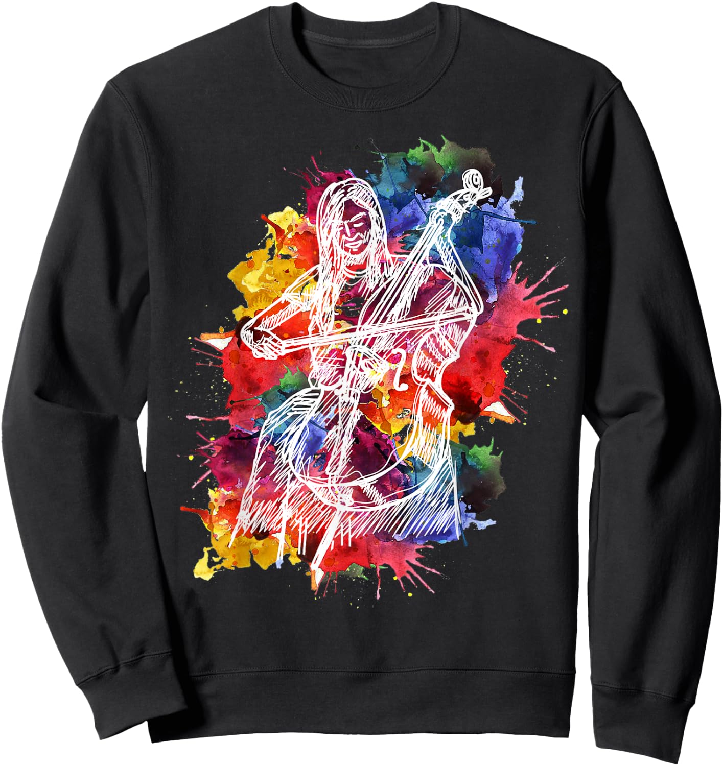 Cello Cellist Player Gift Instrument Art Sweatshirt - Sweatshirt | Black