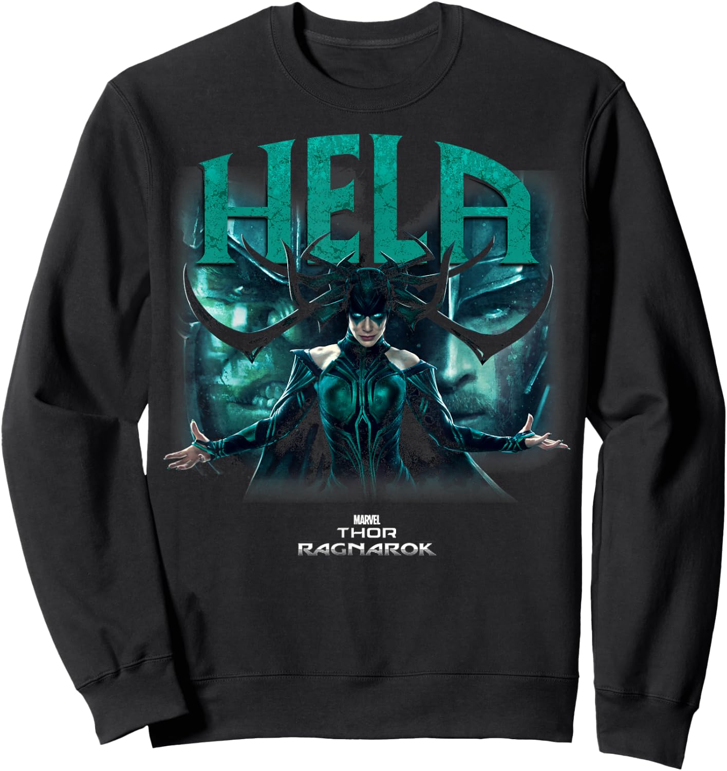 Marvel Thor Ragnarok Hela Deceiving Hands Reach Out Sweatshirt - Sweatshirt | Black
