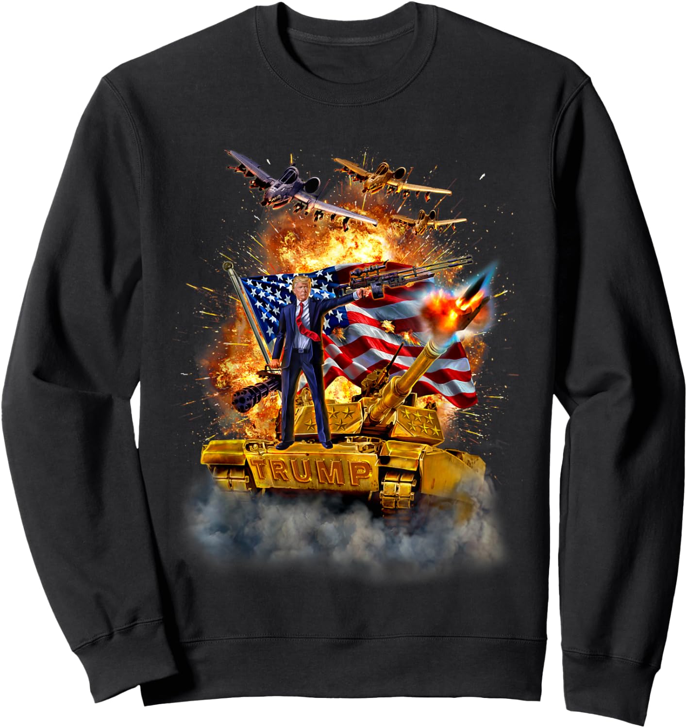 United States President Donald Trump Epic Battle Sweatshirt - Sweatshirt | Black
