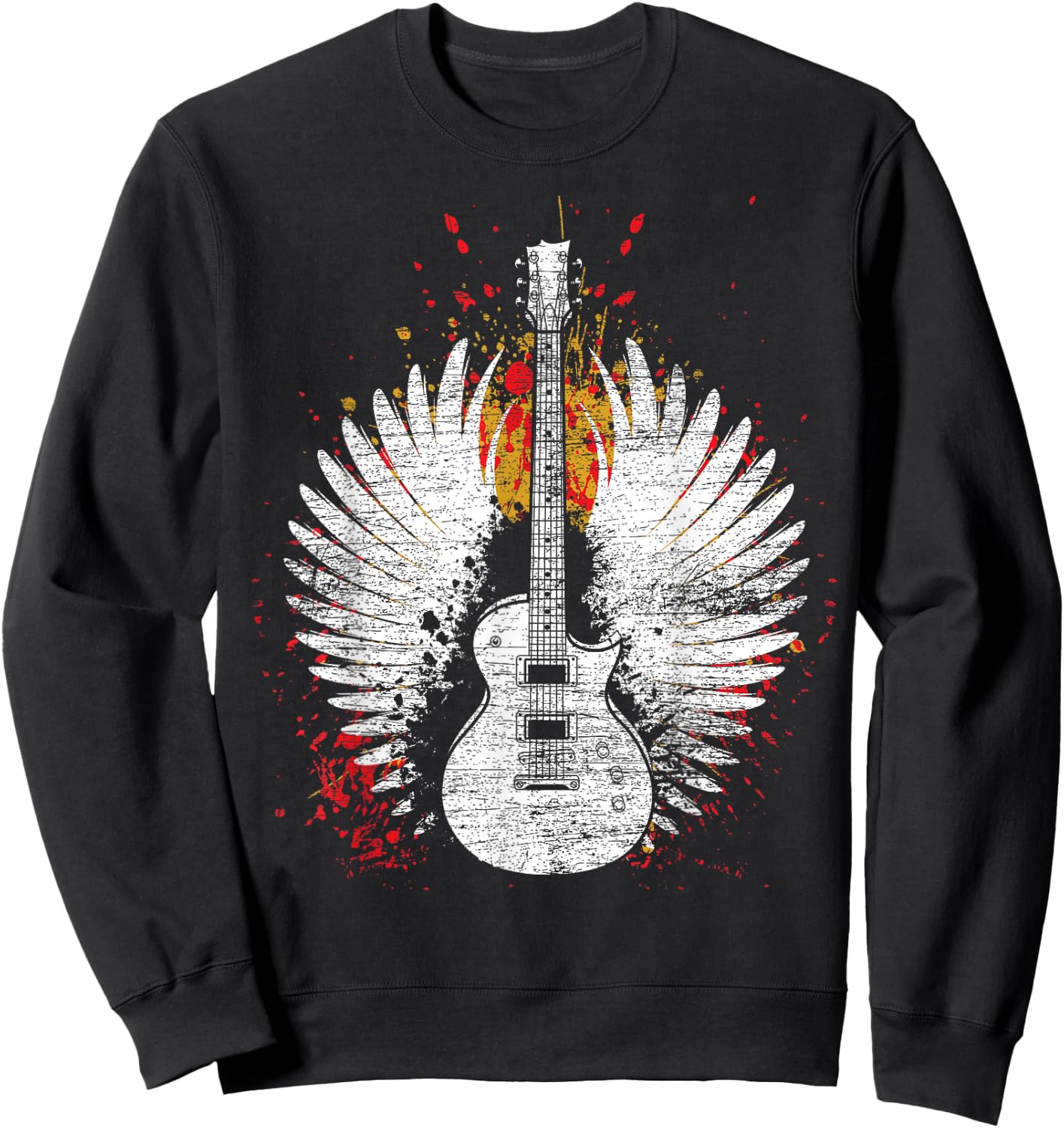 Vintage Guitar Sweatshirt - Sweatshirt | Black