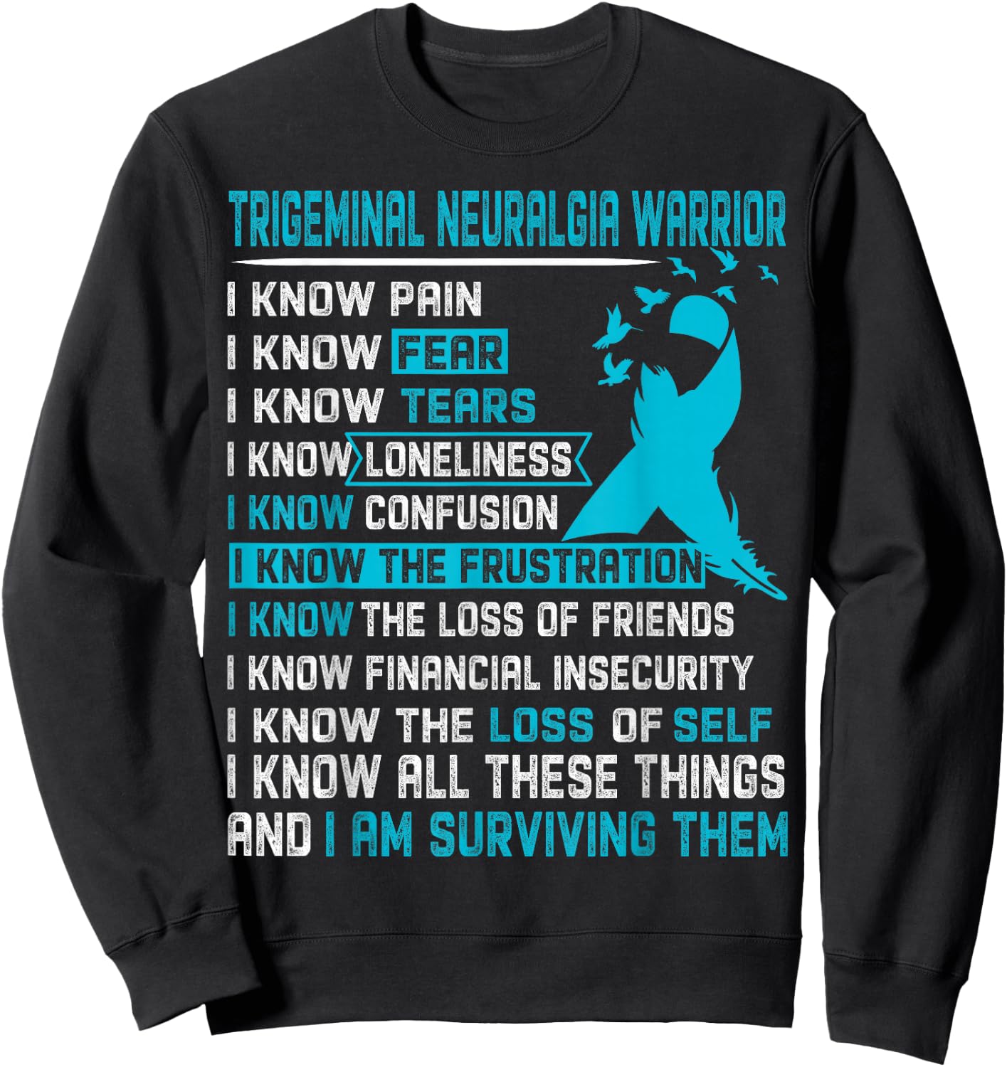 Trigeminal Neuralgia Warrior Men Sweatshirt - Sweatshirt | Black