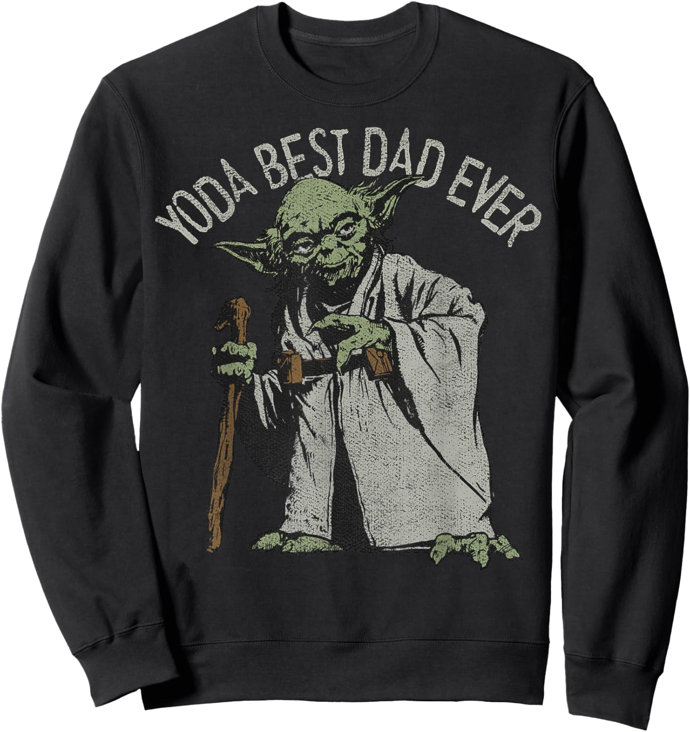 Star Wars Yoda Best Dad Ever Graphic Sweatshirt - Sweatshirt | Black
