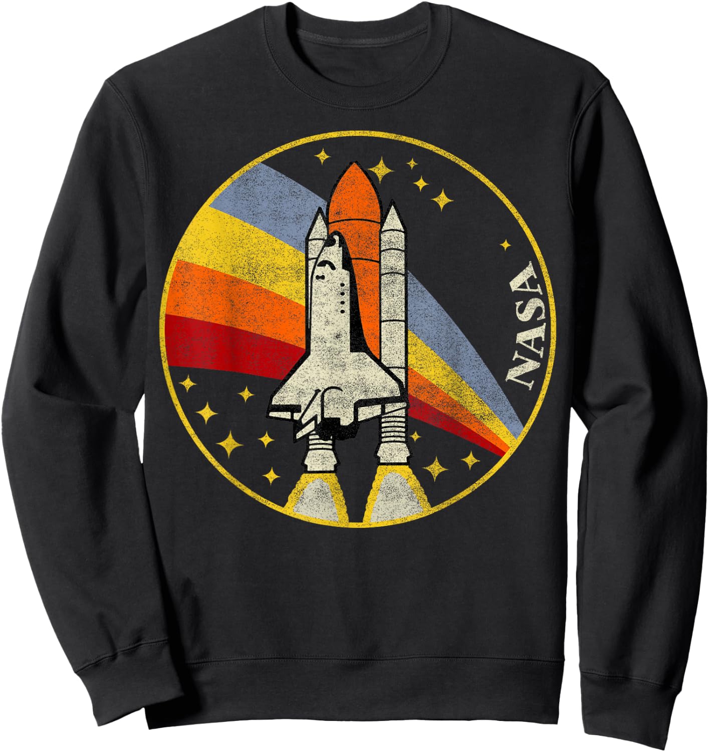 NASA Shuttle Launch Into Rainbow Sweatshirt - Sweatshirt | Black