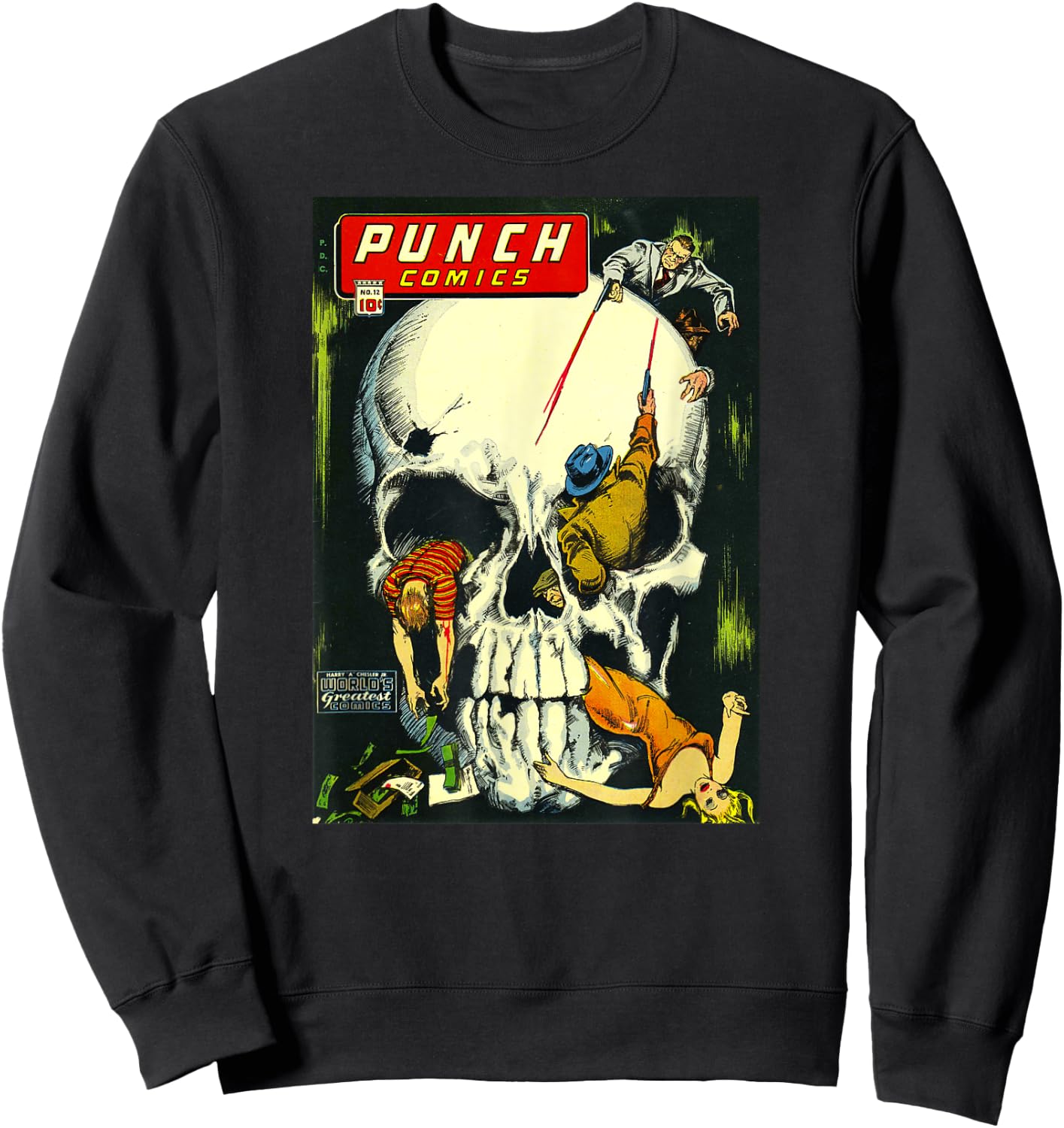 Classic Monster Poster Horror Comic Book Sweatshirt - Sweatshirt | Black