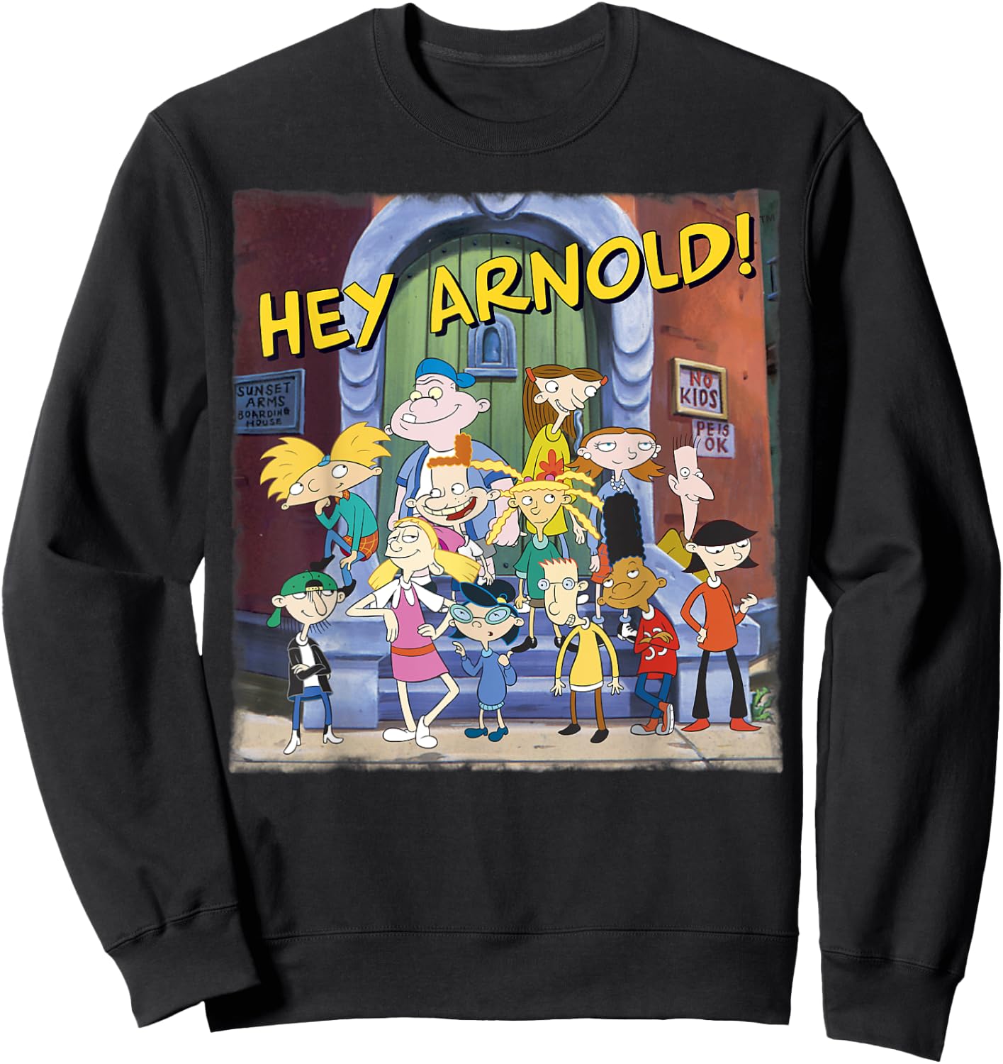 Hey Arnold! Friends Group Shot Poster Sweatshirt - Sweatshirt | Black