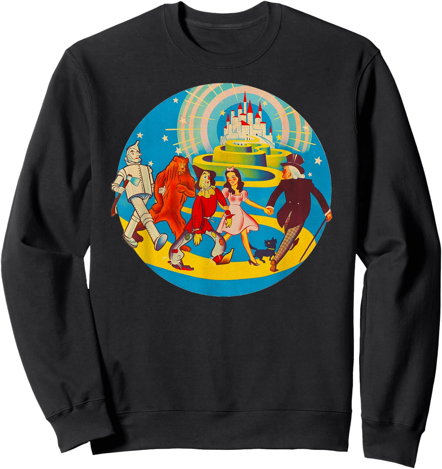 The Wizard of OZ Art Tin Man Lion Scarecrow Dorothy Sweatshirt - Sweatshirt | Black