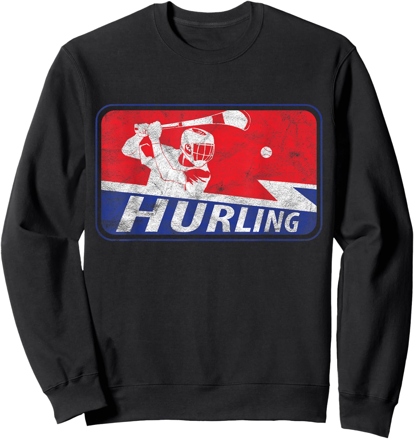 Ireland National Sport Hurling Player Irish Sliotar Stick Sweatshirt - Sweatshirt | Black