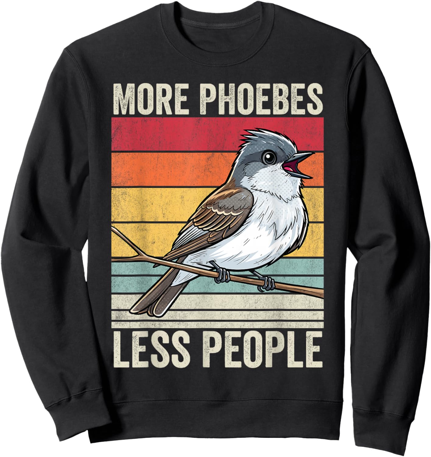 Eastern Phoebe Birdwatching, Funny Eastern Phoebe Sweatshirt - Sweatshirt | Black