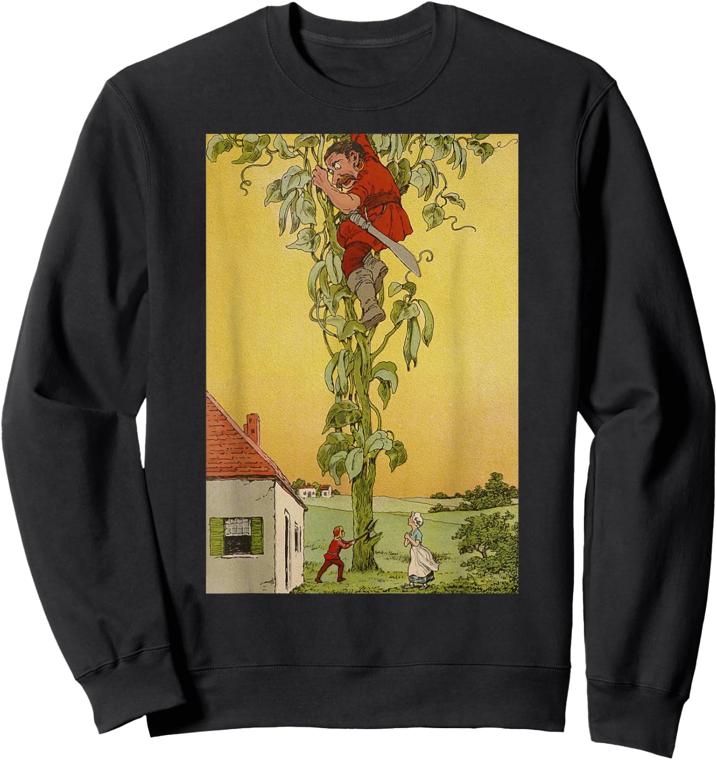 Jack and the Beanstalk -Fairytale Giant Sweatshirt - Sweatshirt | Black