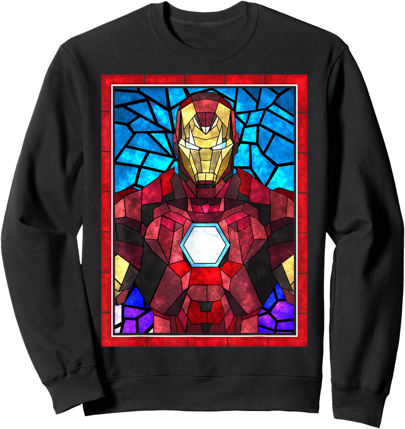 Marvel Iron Man Stained Glass Portrait Sweatshirt - Sweatshirt | Black