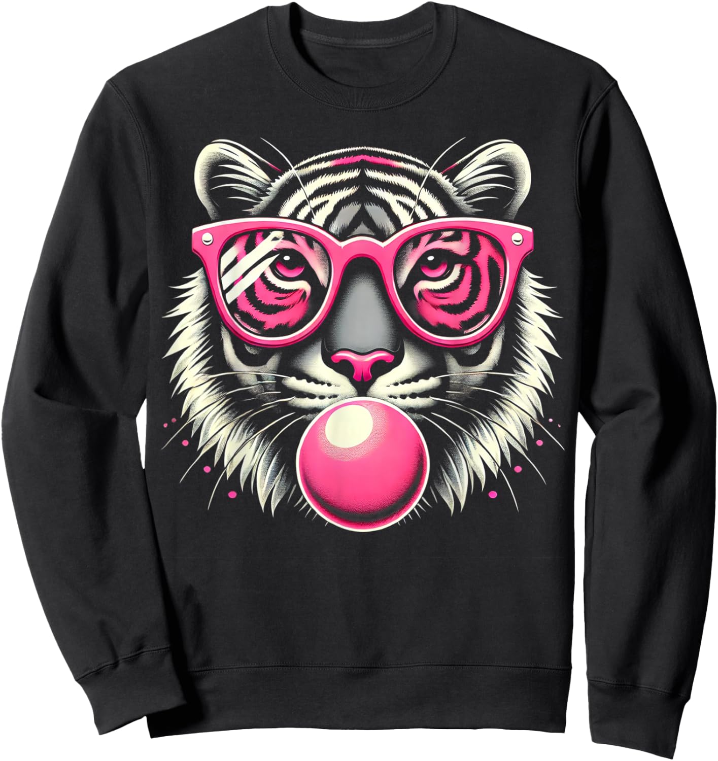 Tiger Face Wild Animal Sweatshirt - Sweatshirt | Black