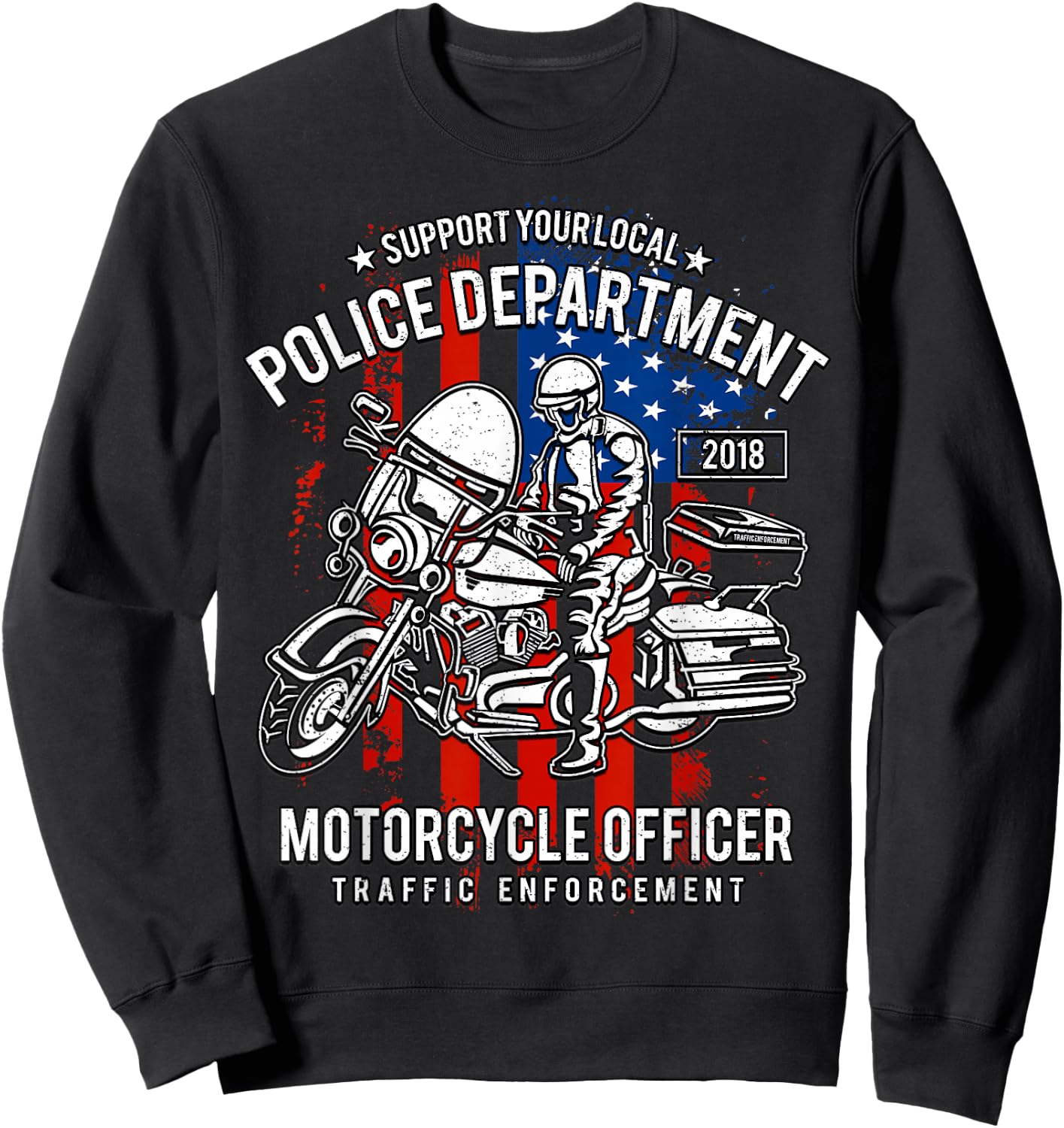 Police Motorcycle Sweatshirt - Sweatshirt | Black