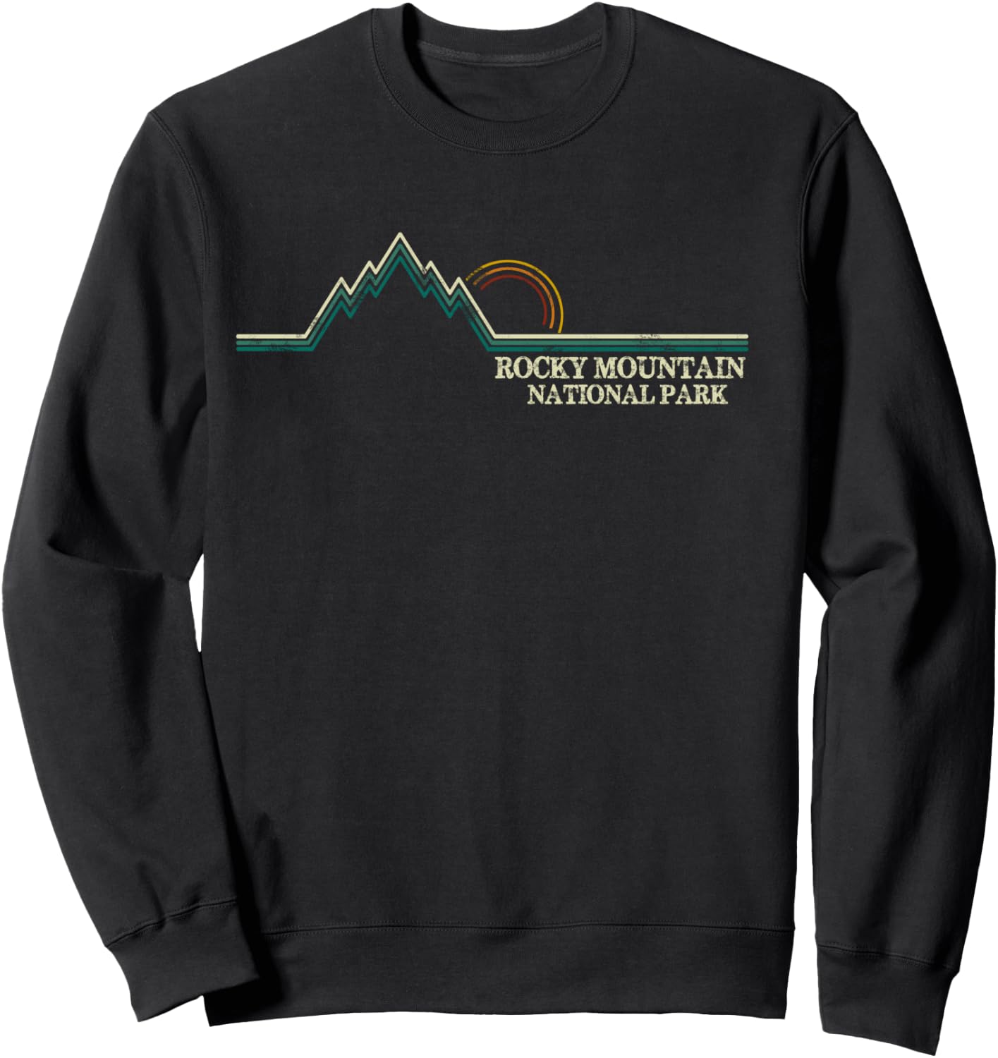 Rocky Mountain National Park Colorado Souvenir Shirt Sweatshirt - Sweatshirt | Black