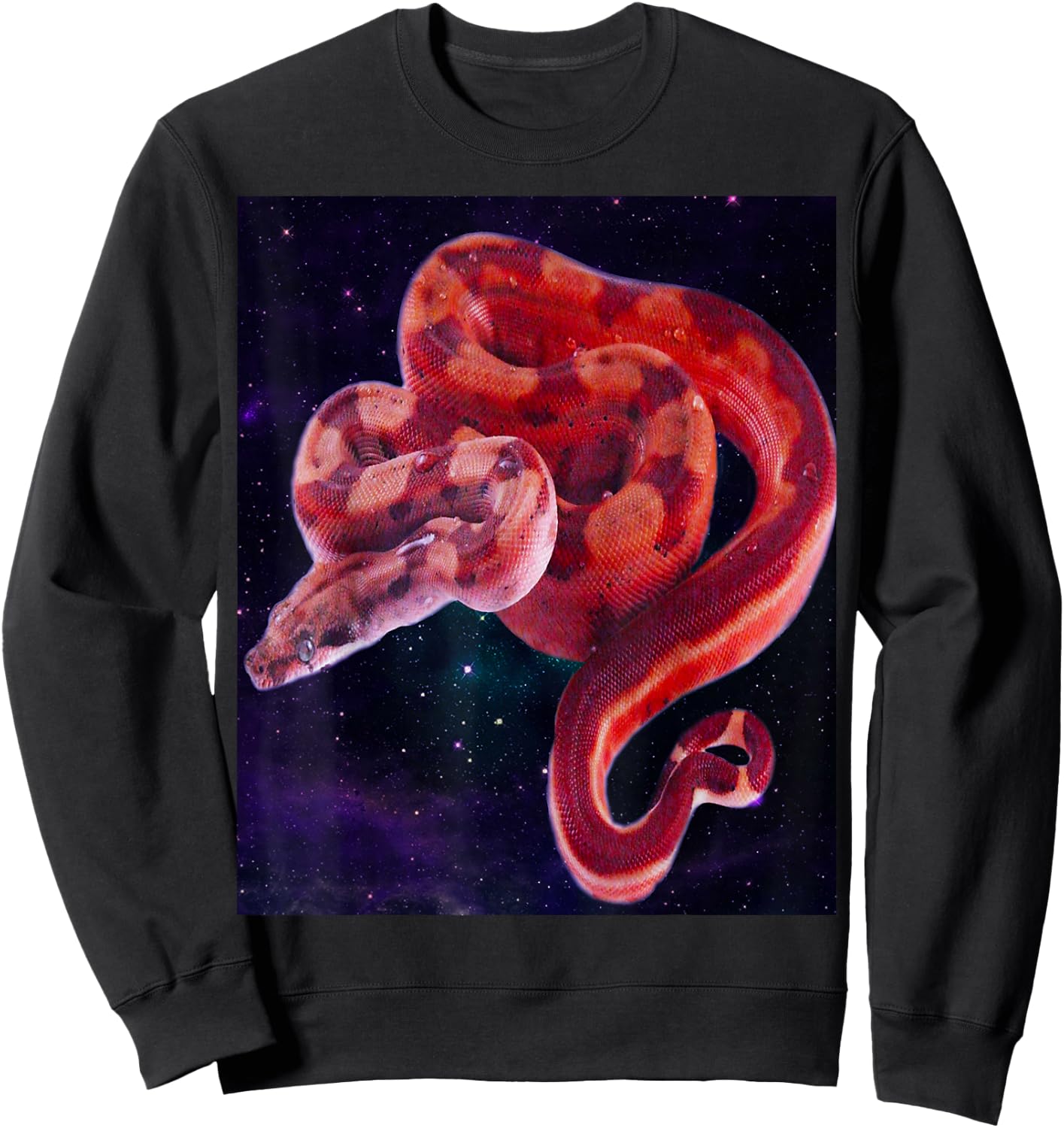 Space Boa Constrictor Snake Sweatshirt - Sweatshirt | Black