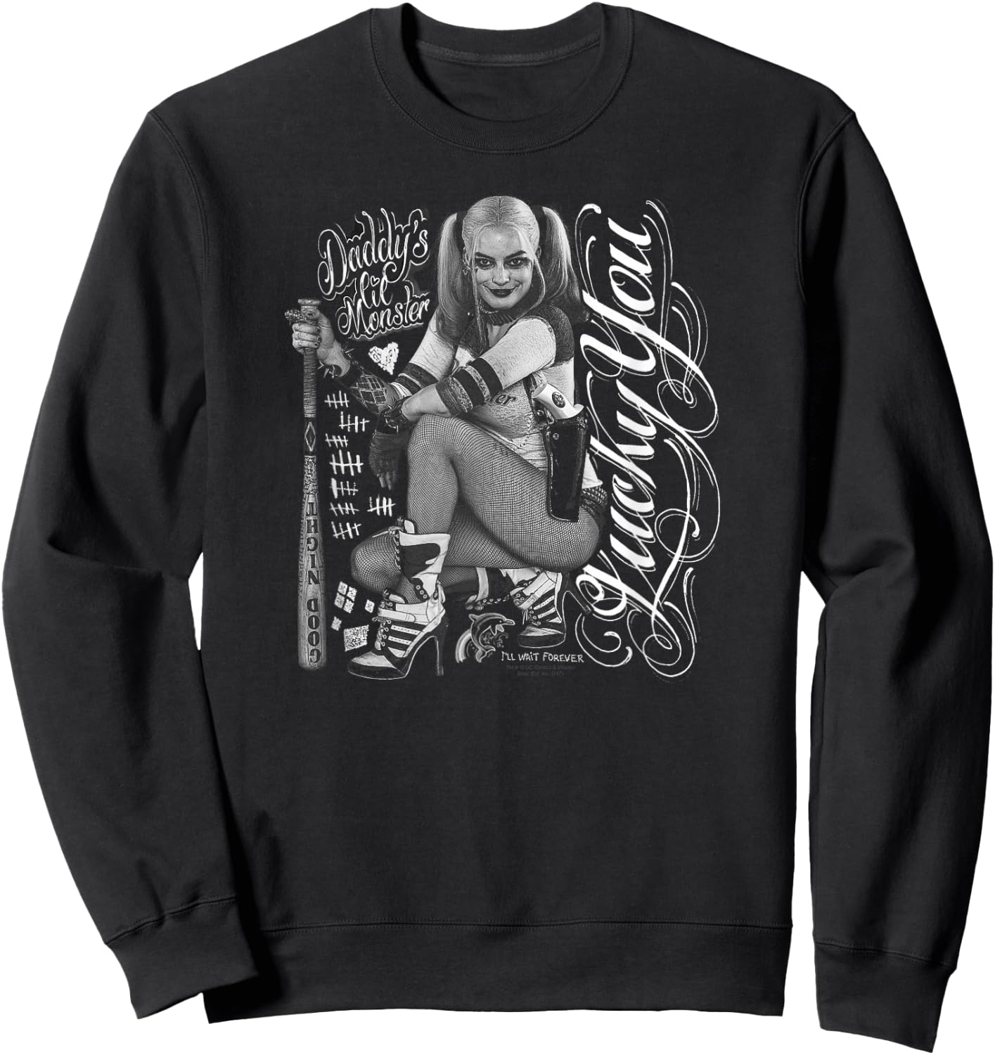 Suicide Squad Harley Quinn Lucky Sweatshirt - Sweatshirt | Black