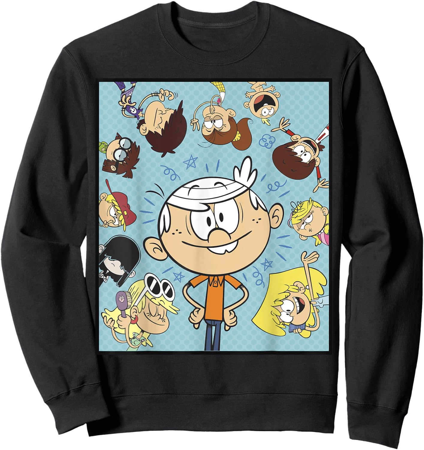 The Loud House Group Circle Portrait Poster Sweatshirt - Sweatshirt | Black