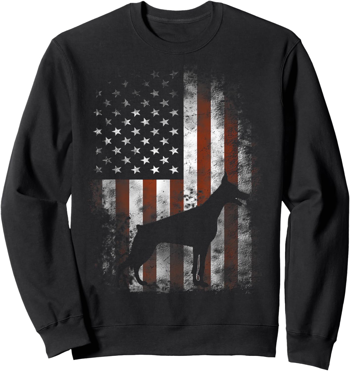 4th Of July Dog Shirt & Doberman Pinscher American Flag Patriotic Youth Boys Black Short Sleeve Classic Fit Small Sweatshirt - Sweatshirt | Black