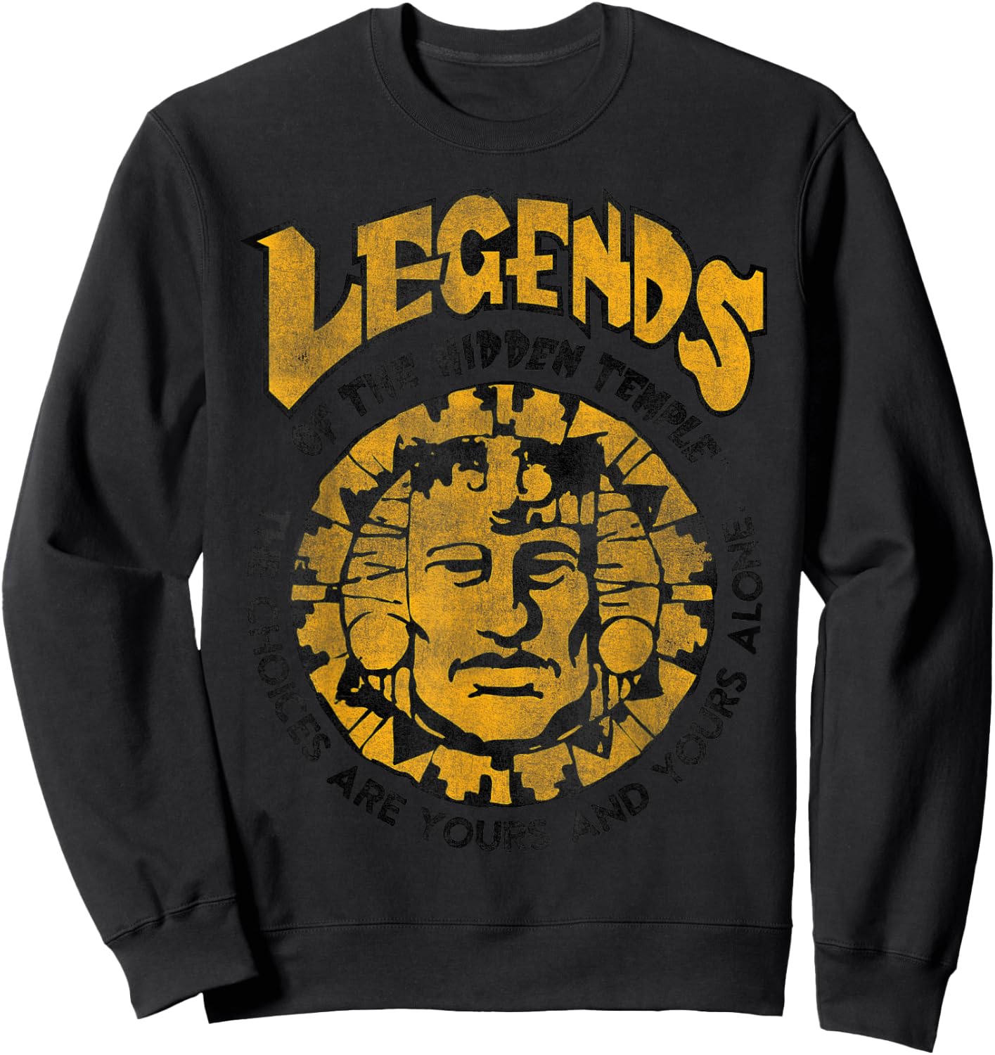 Nickelodeon Legends of The Hidden Temple Olmec Sweatshirt - Sweatshirt | Black