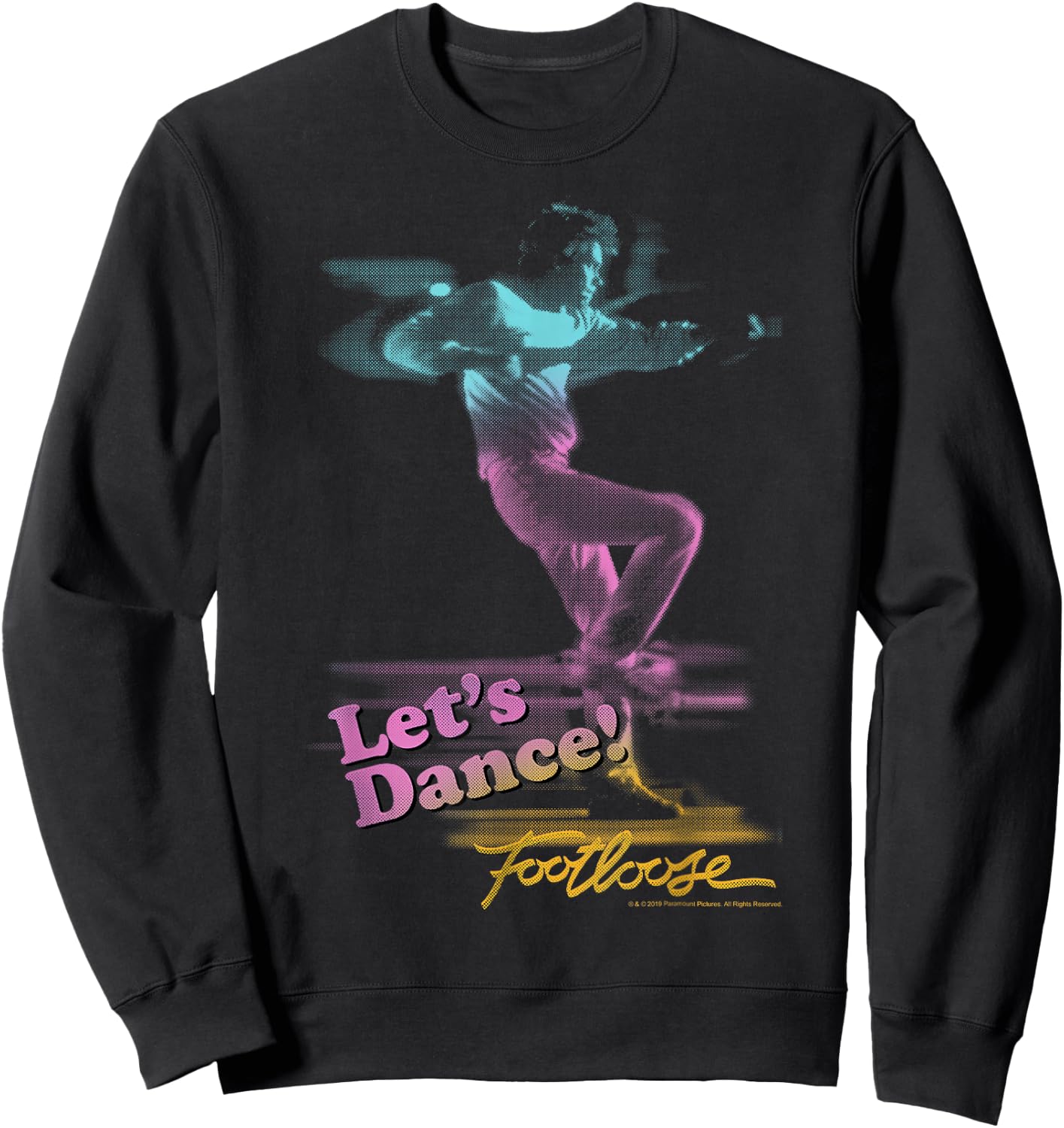 Footloose Let's Dance Neon Title Logo Sweatshirt - Sweatshirt | Black