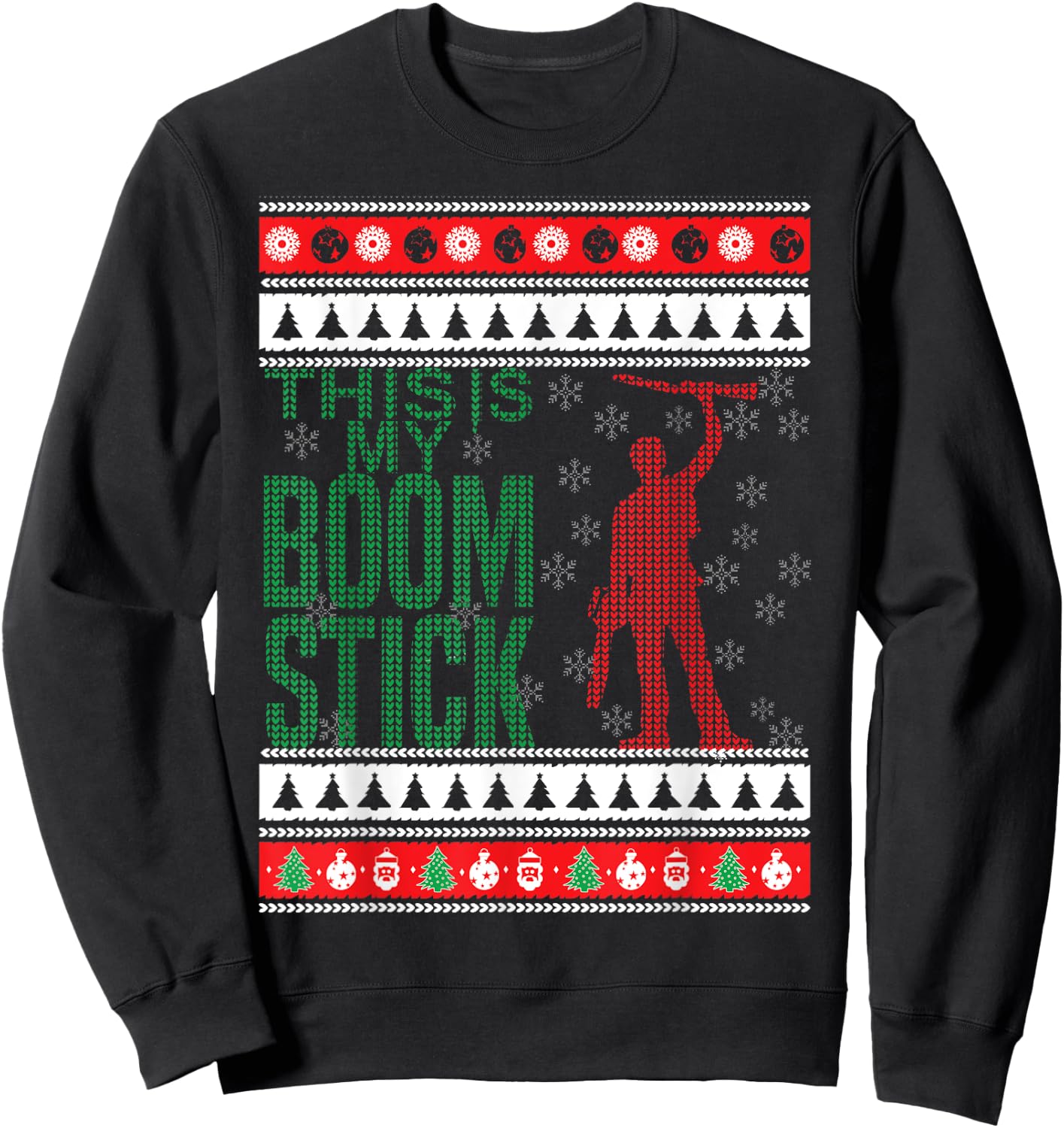This Is My Boomstick Shotgun Christmas Snow Dead Evil Sweatshirt - Sweatshirt | Black