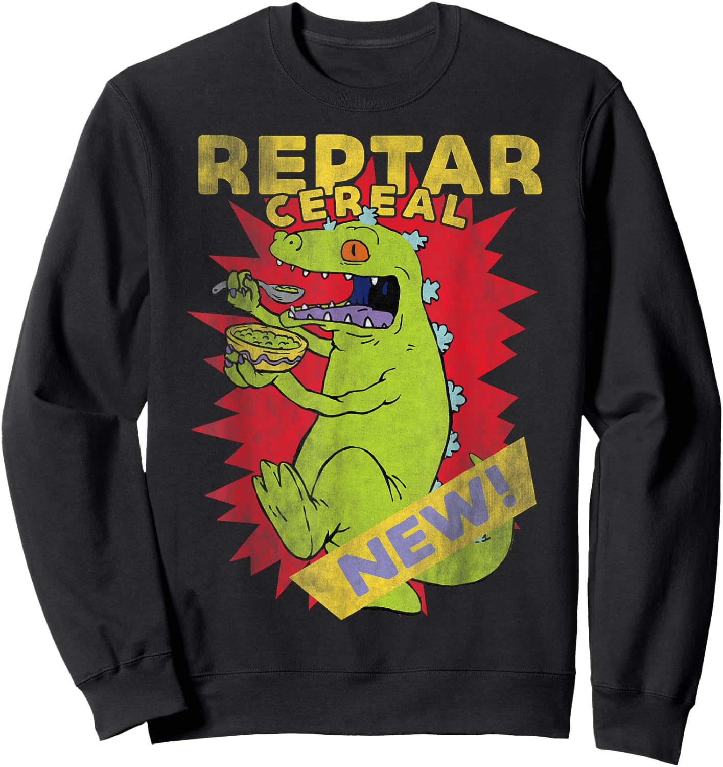 Nickelodeon Reptar Cereal Sweatshirt - Sweatshirt | Black