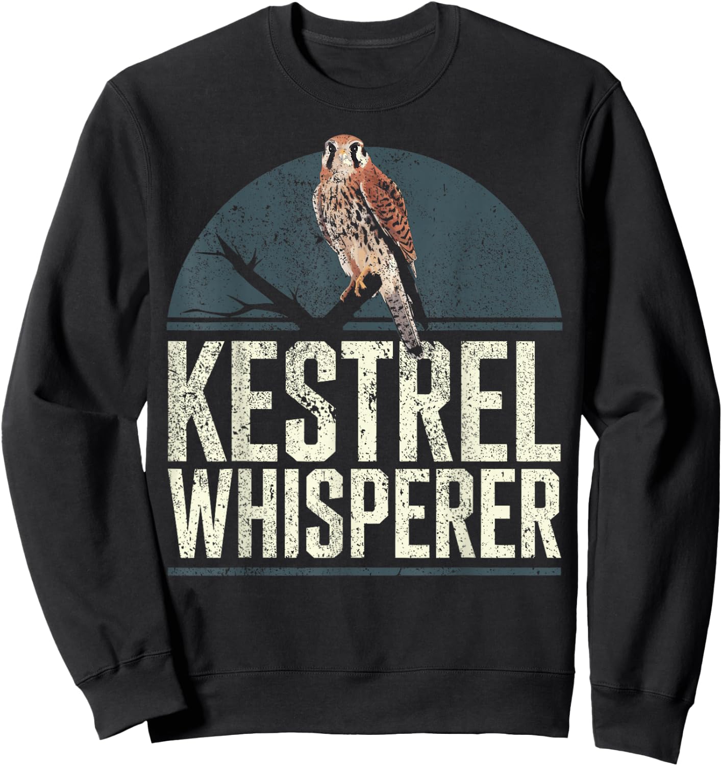 Kestrel Whisperer Birding American Kestrel Sweatshirt - Sweatshirt | Black