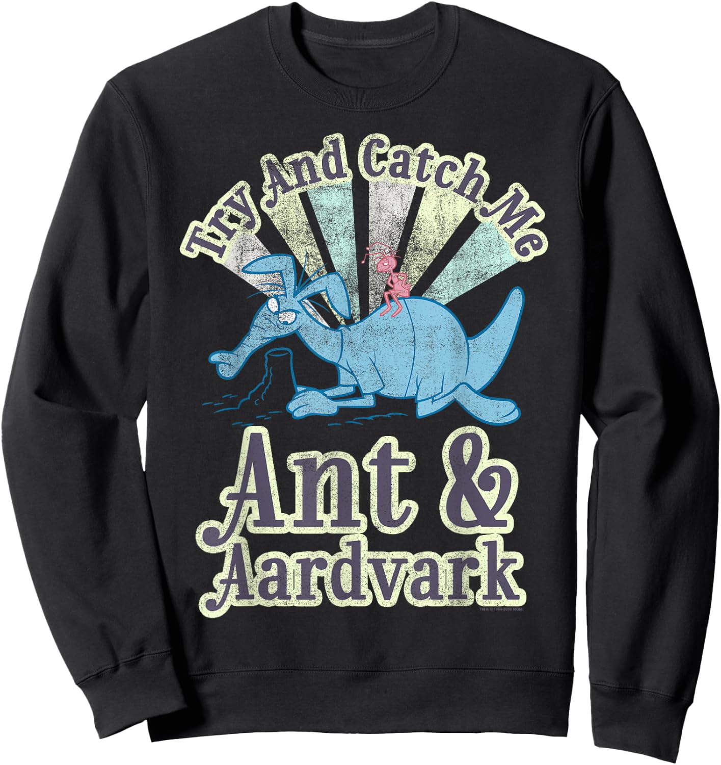 Pink Panther Ant And Aardvark Try And Catch Me Sweatshirt - Sweatshirt | Black