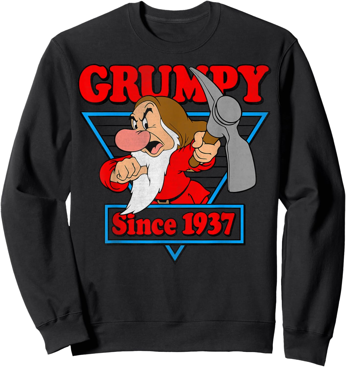 Disney Snow White Grumpy Since 1937 Triangle Graphic Sweatshirt - Sweatshirt | Black