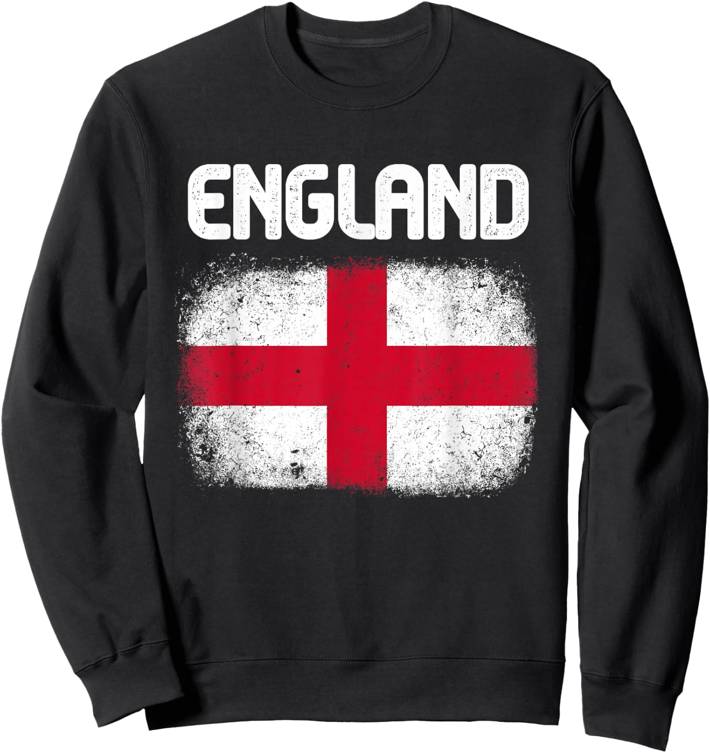 England National Flag Vintage Grunge English 2026 Sweatshirt - Sweatshirt | Black
